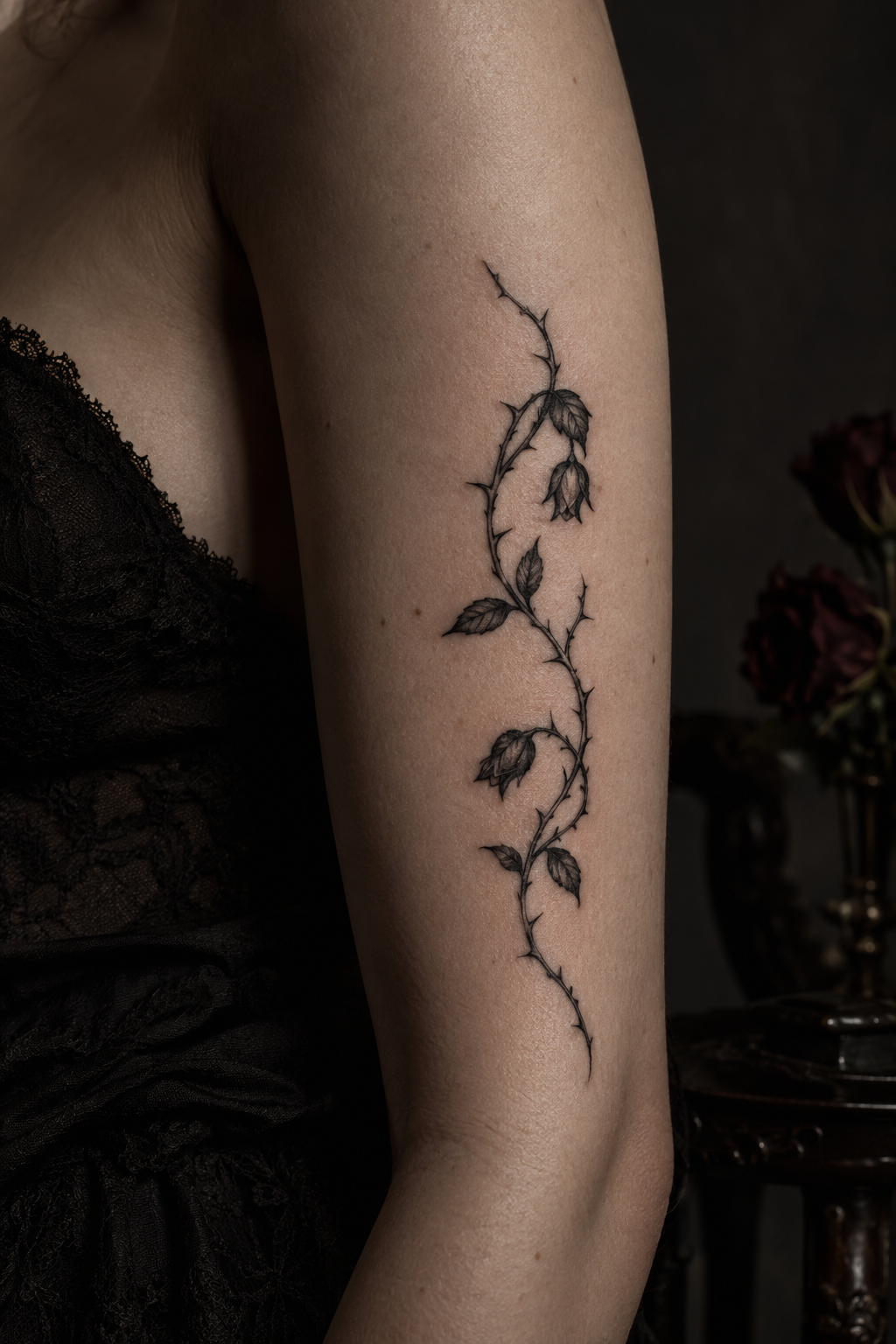 Thorned Vine small gothic tattoo idea