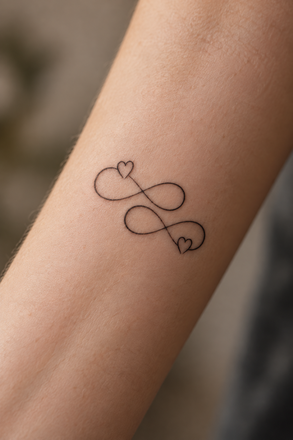Simple Infinity Symbols small memorial tattoo idea