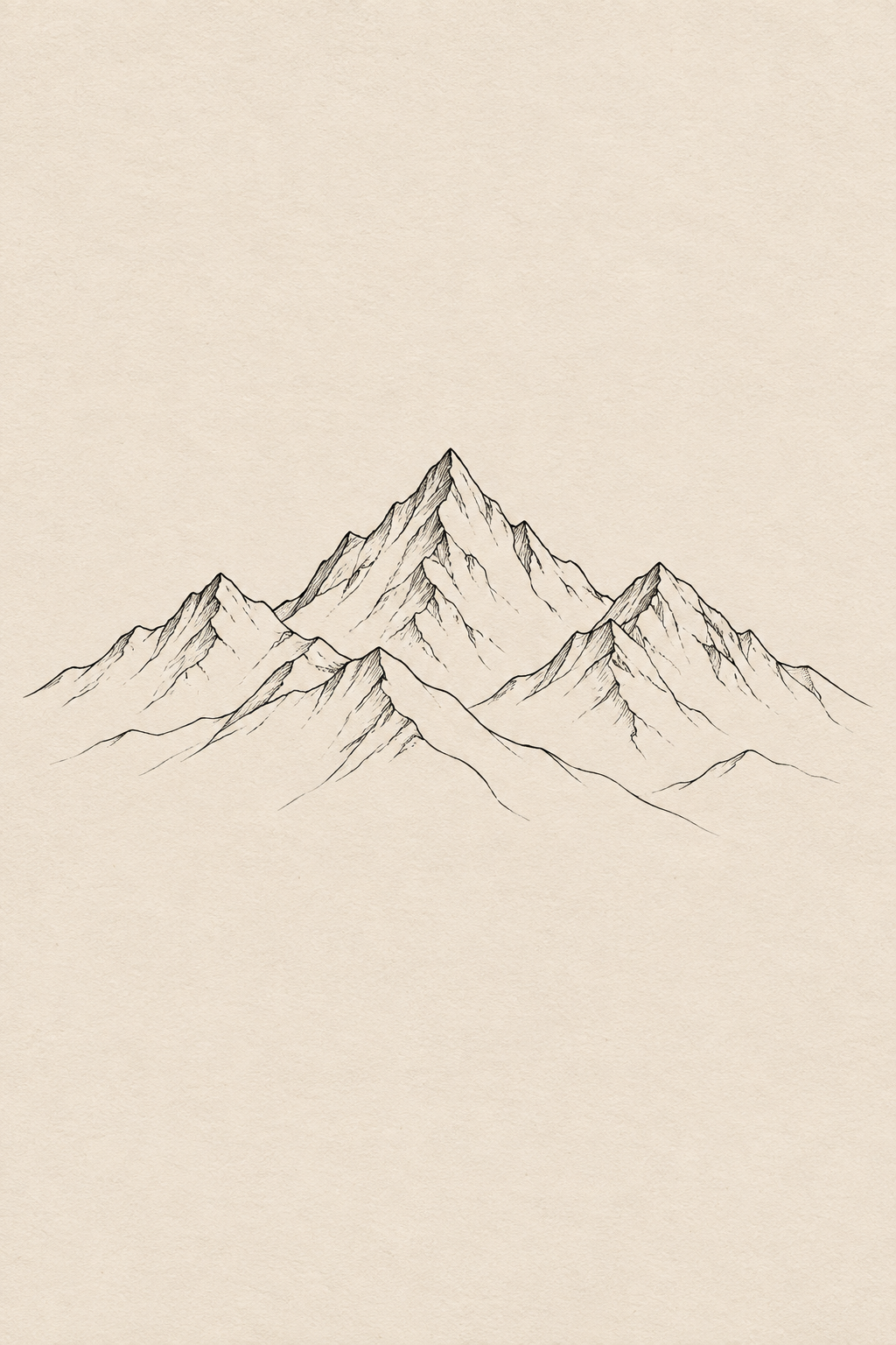 Minimal mountain outline small nature tattoo idea