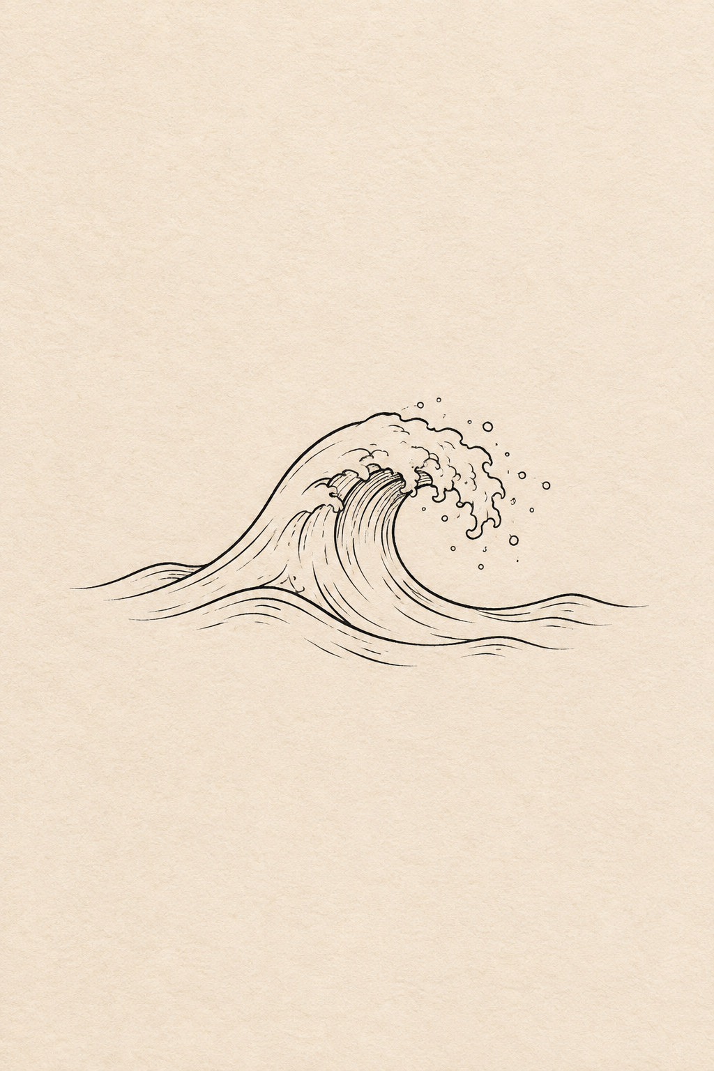 Little ocean wave small nature tattoo idea