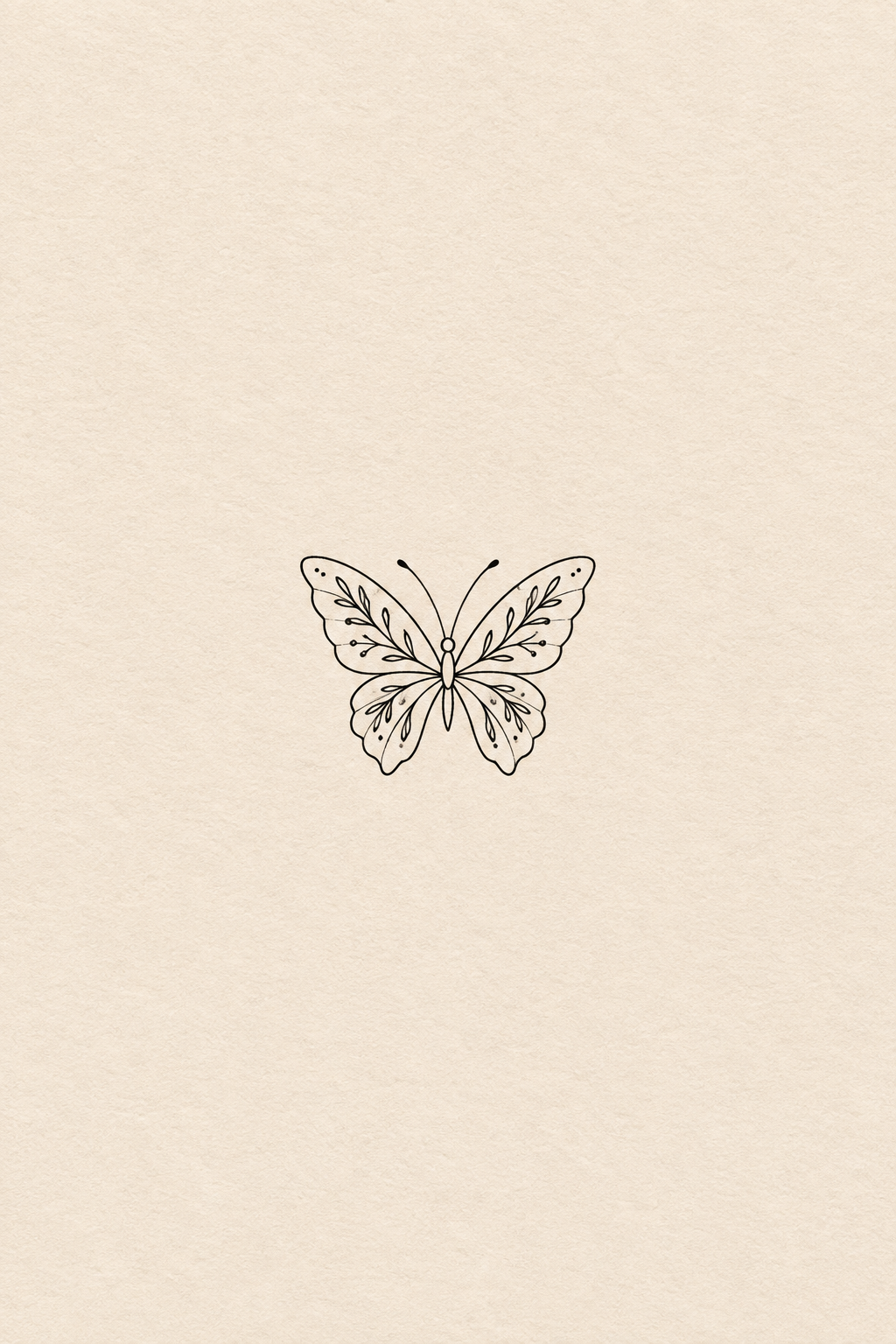 Tiny butterfly small nature tattoo idea