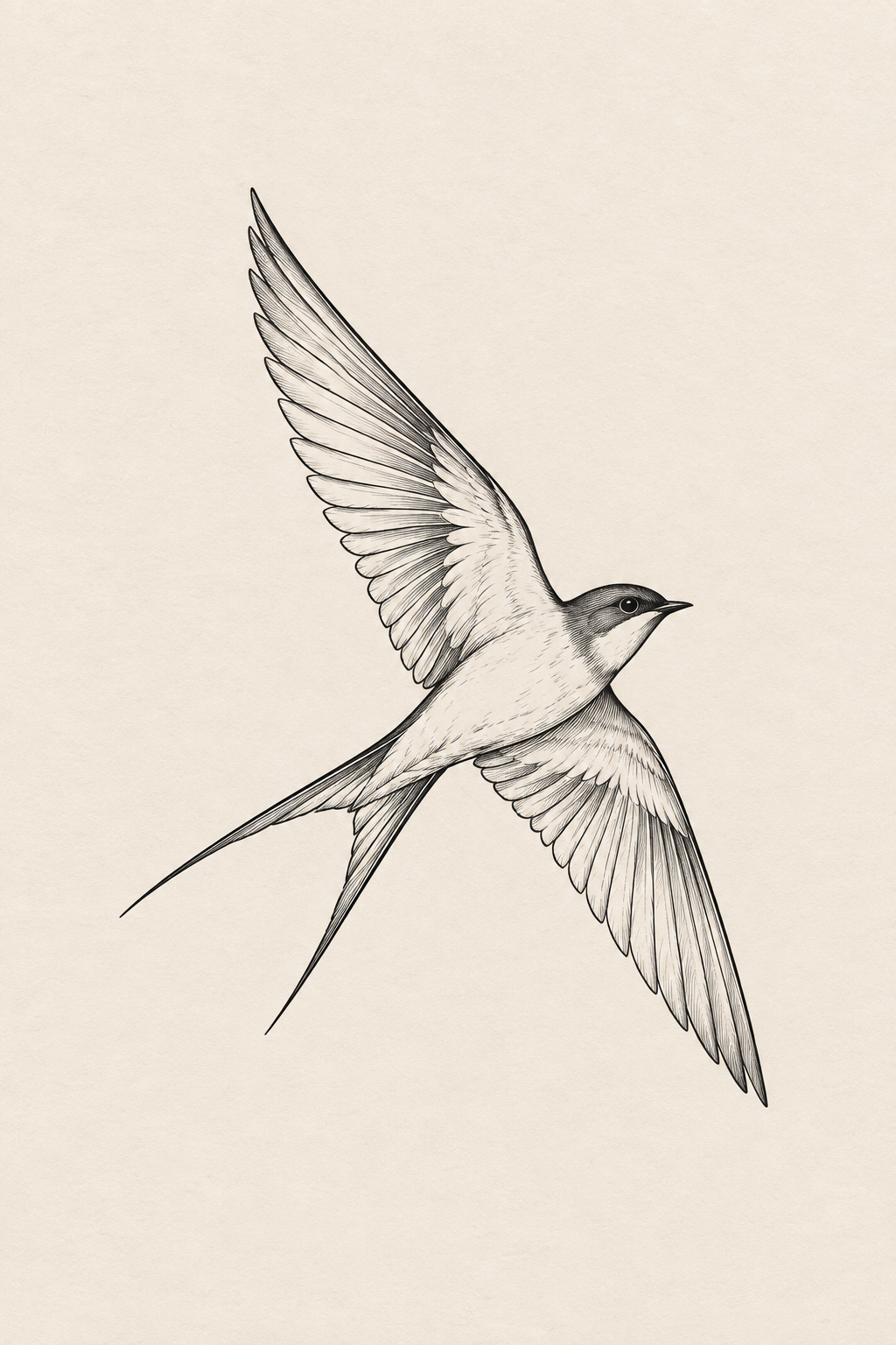 Simple bird silhouette small nature tattoo idea