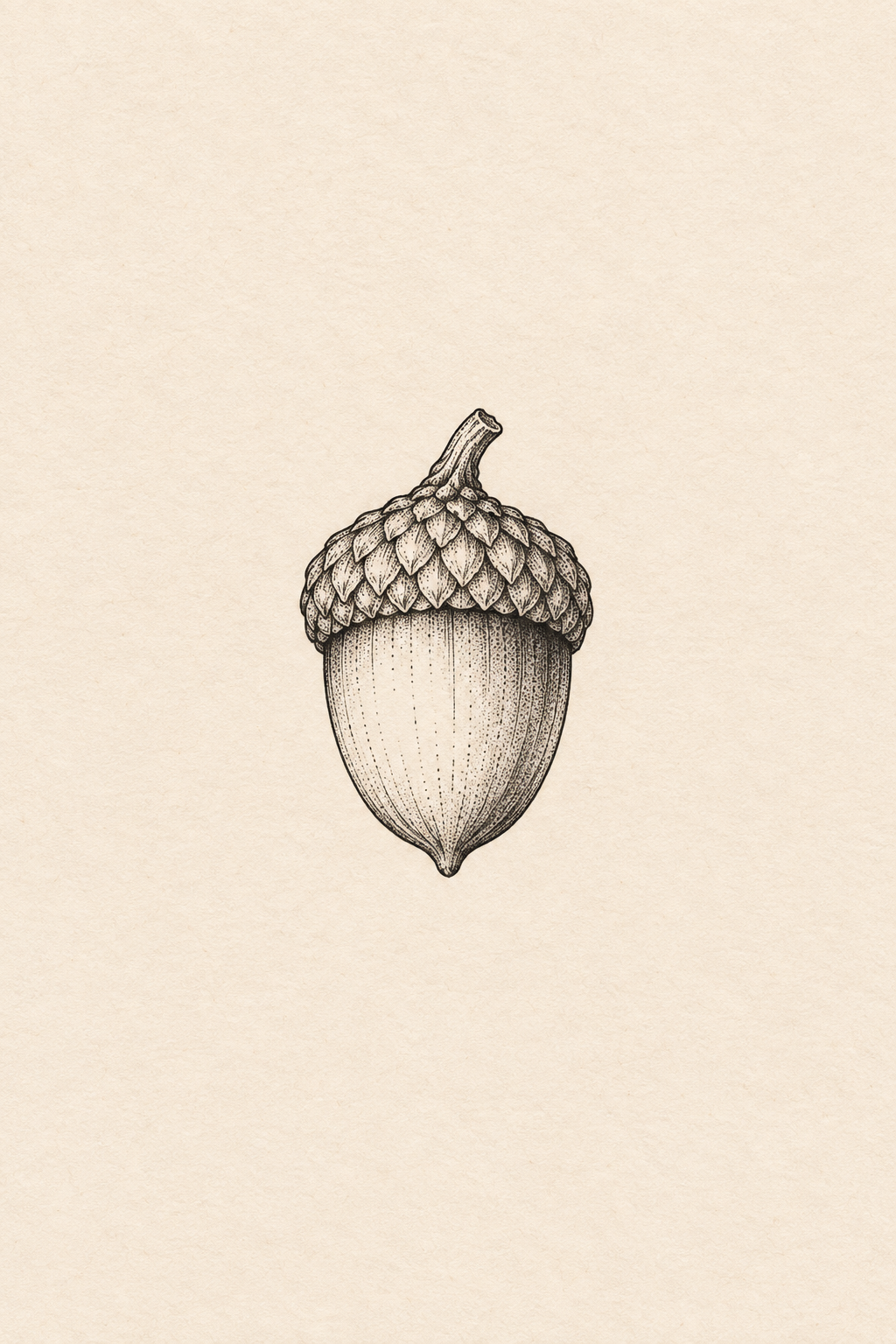 Little acorn small nature tattoo idea
