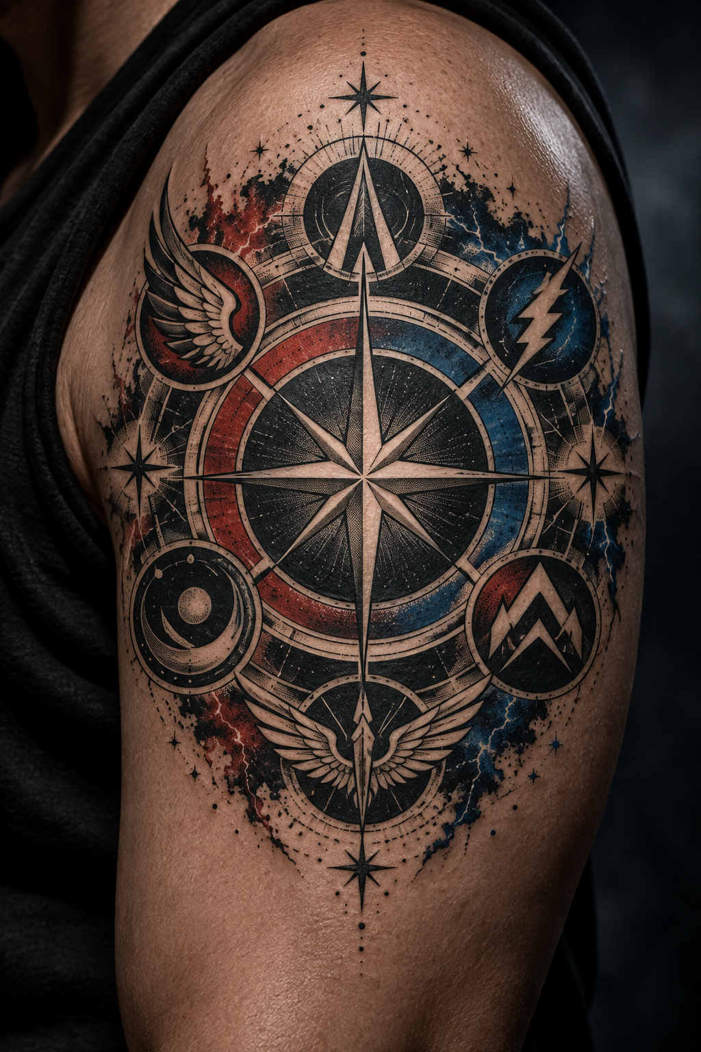 Avengers tattoo design 2 featuring superhero-inspired ink
