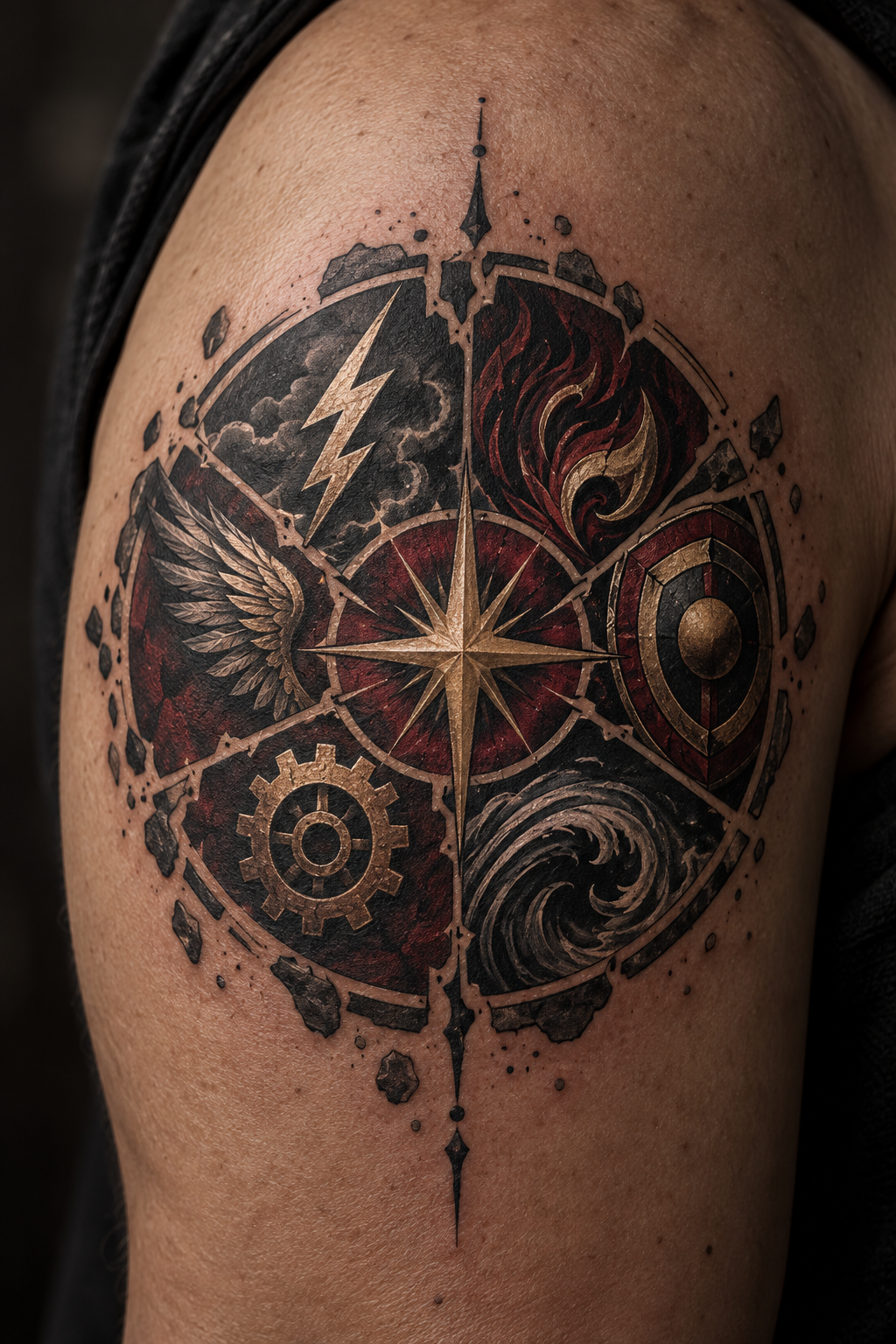 Avengers tattoo design 6 featuring superhero-inspired ink