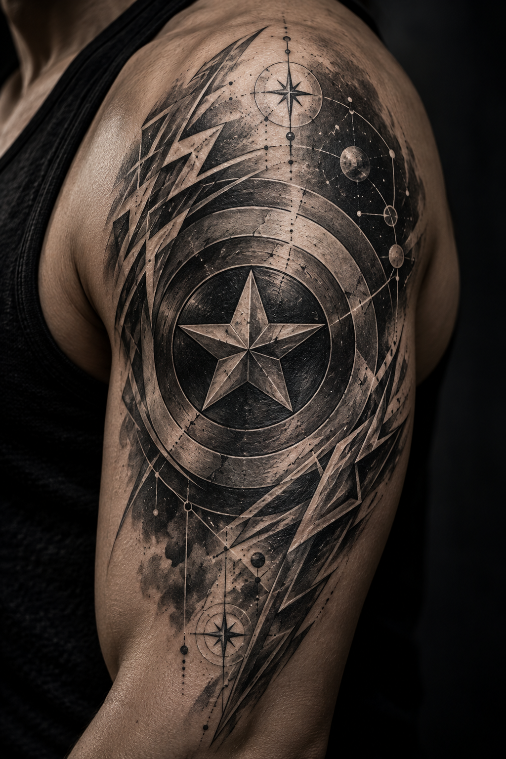 Avengers tattoo design 14 featuring superhero-inspired ink