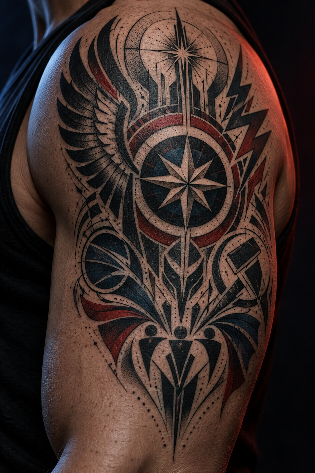 Avengers tattoo design 18 featuring superhero-inspired ink
