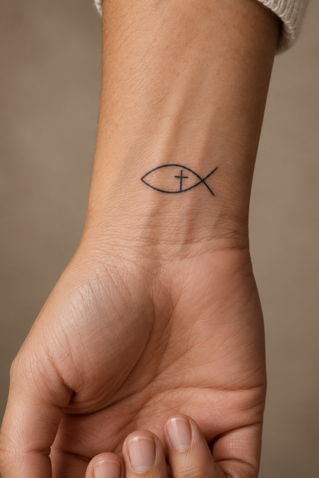 Praying Hands Christian hand and wrist tattoo idea