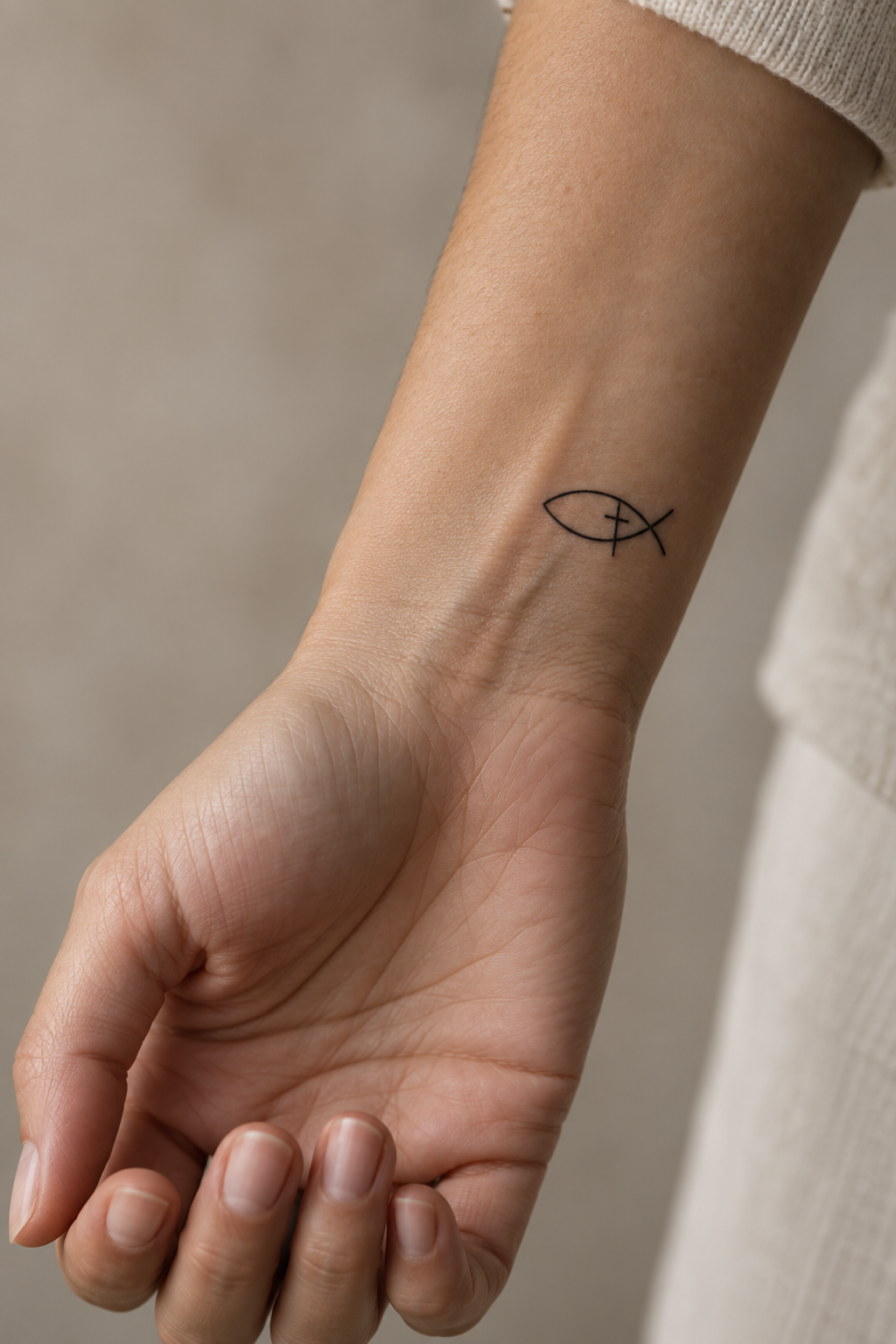 Angel Wing Detail Christian hand and wrist tattoo idea