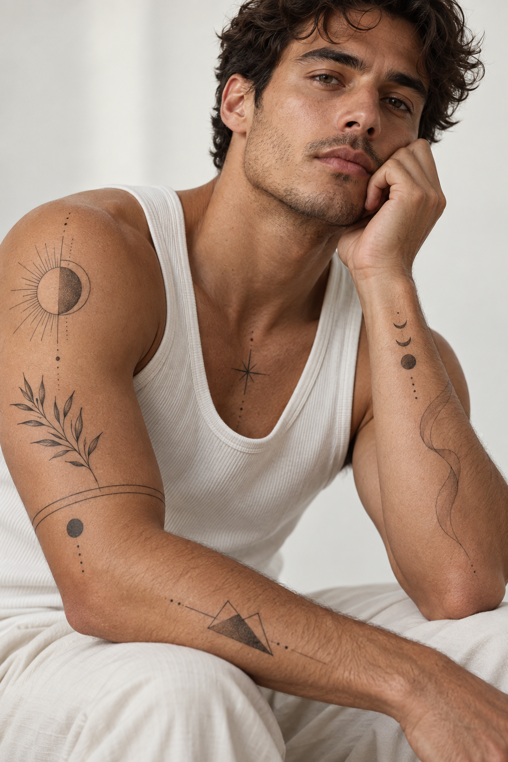 Realistic Portrait outer forearm tattoo idea for men