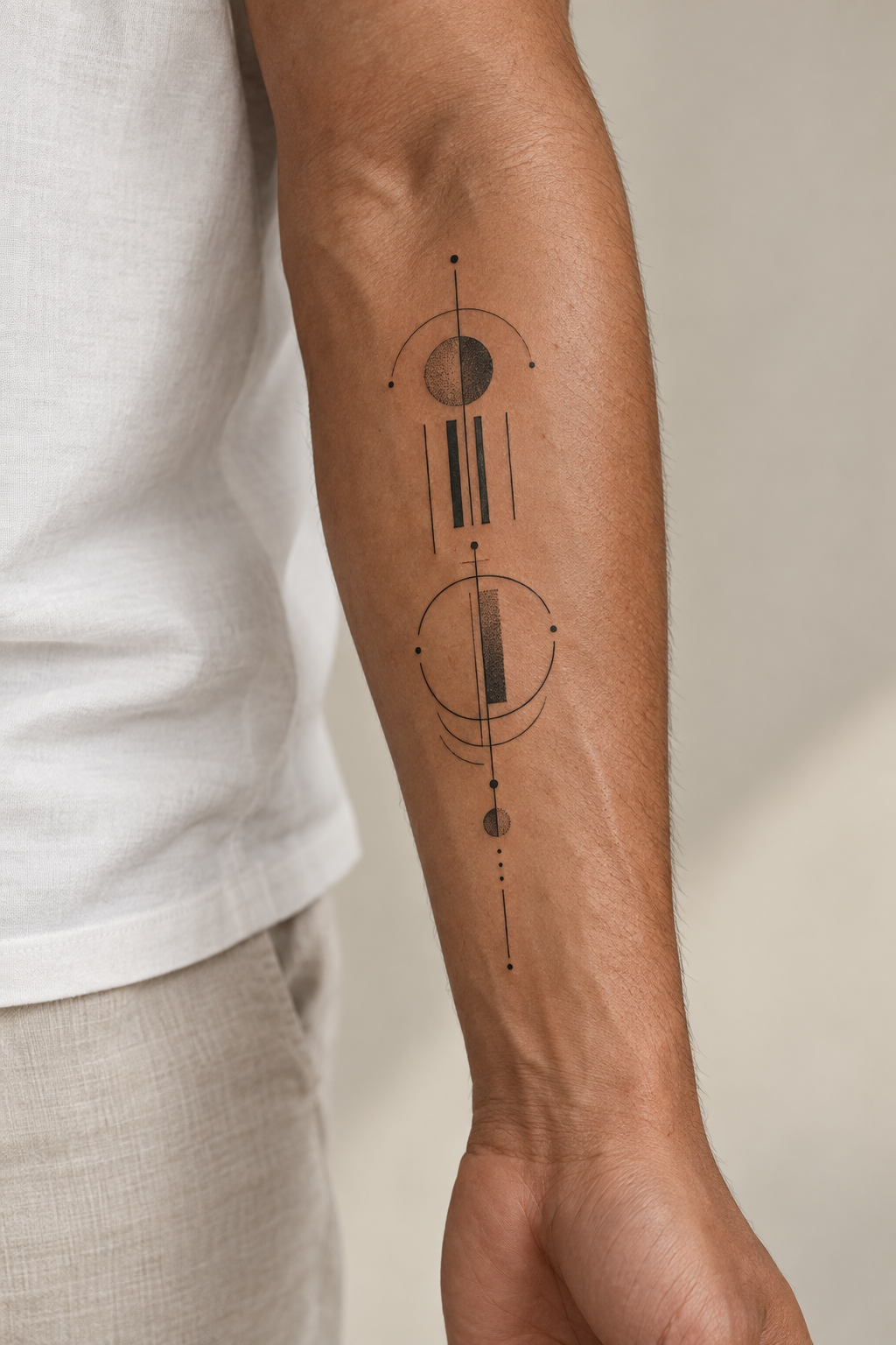 Roman Numerals outer forearm tattoo idea for men