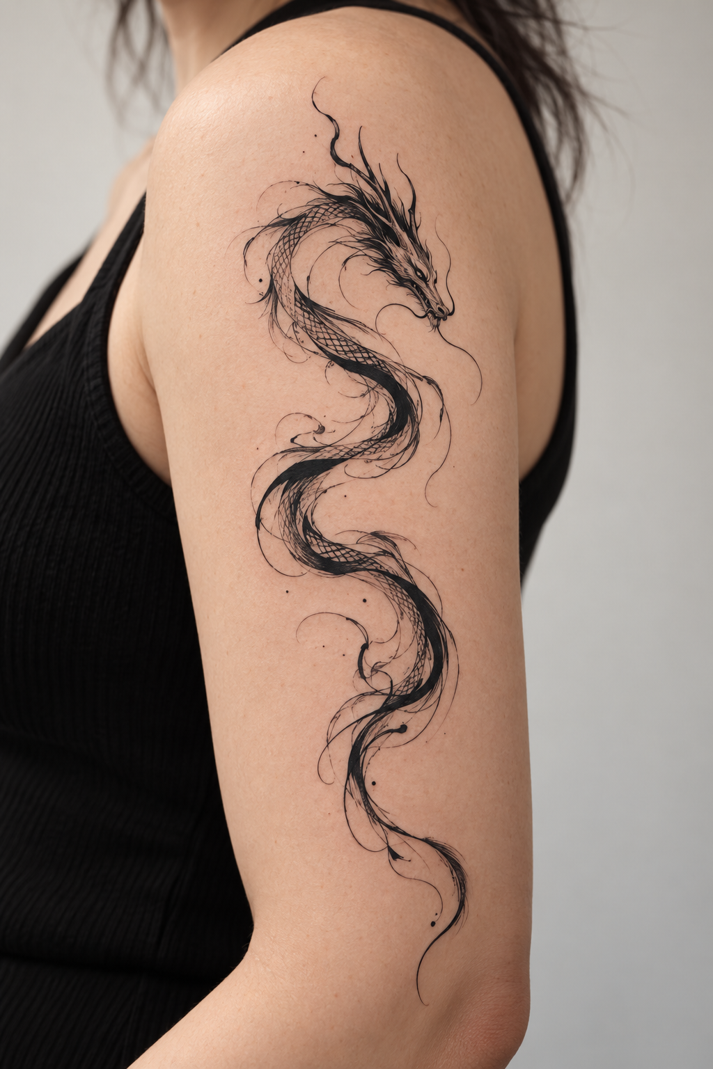 Blue Dragon Ink Idea abstract dragon tattoo idea