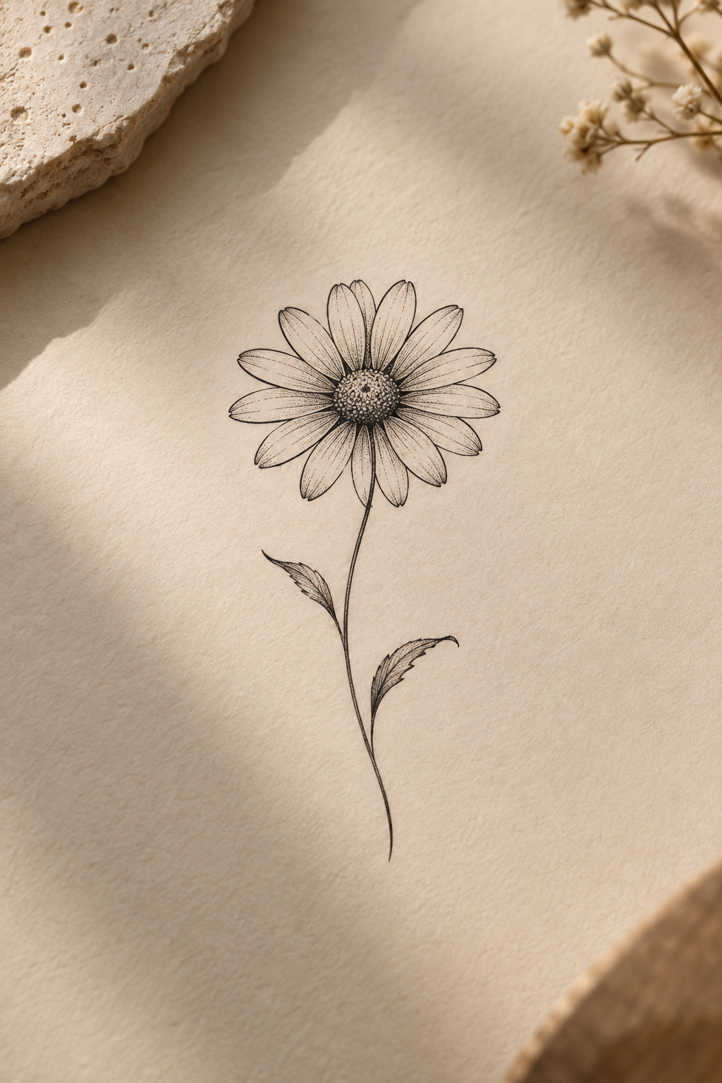 Dainty Daisy small flower tattoo ideas