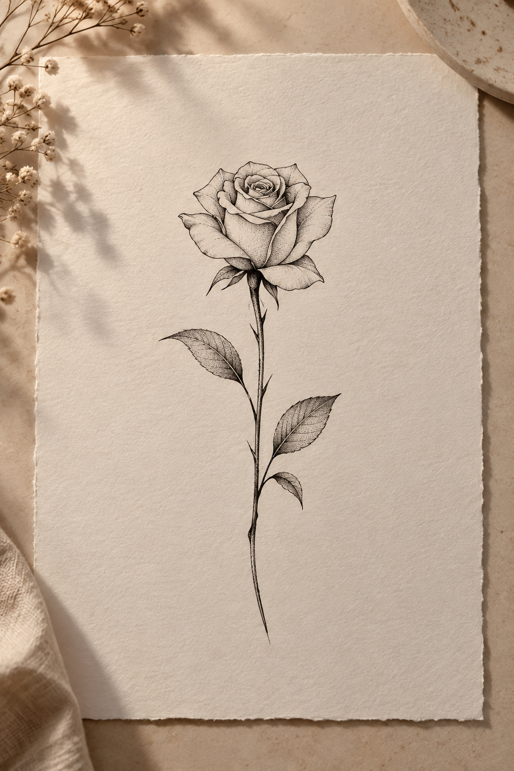 Minimalist Rose small flower tattoo ideas