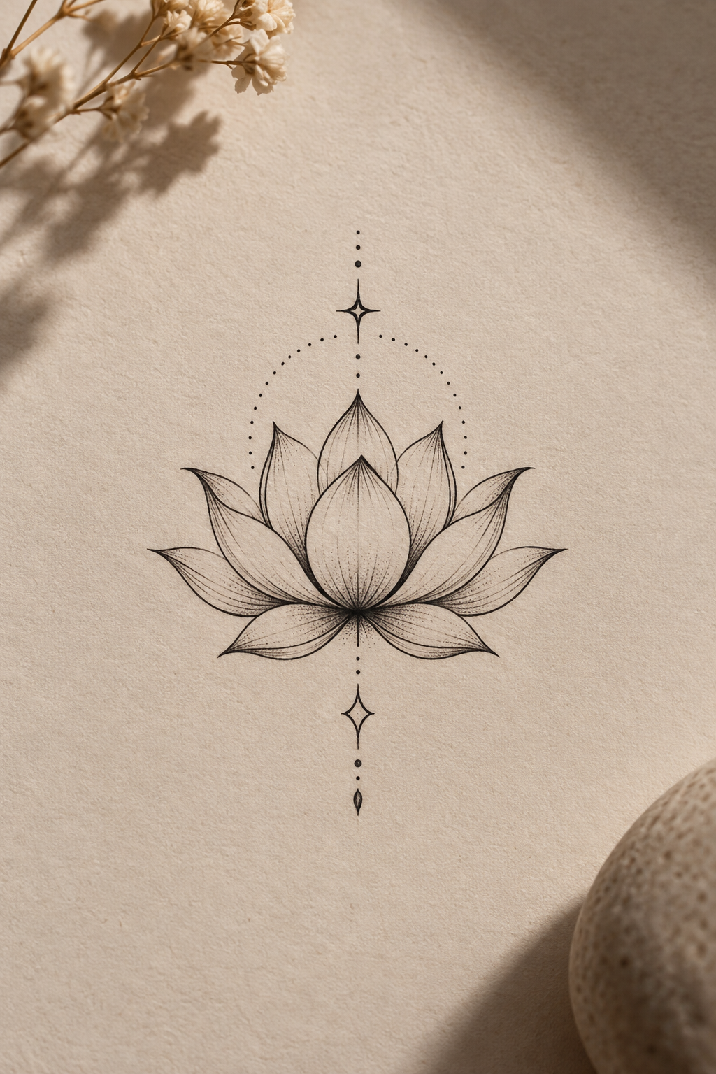 Lotus Blossom small flower tattoo ideas