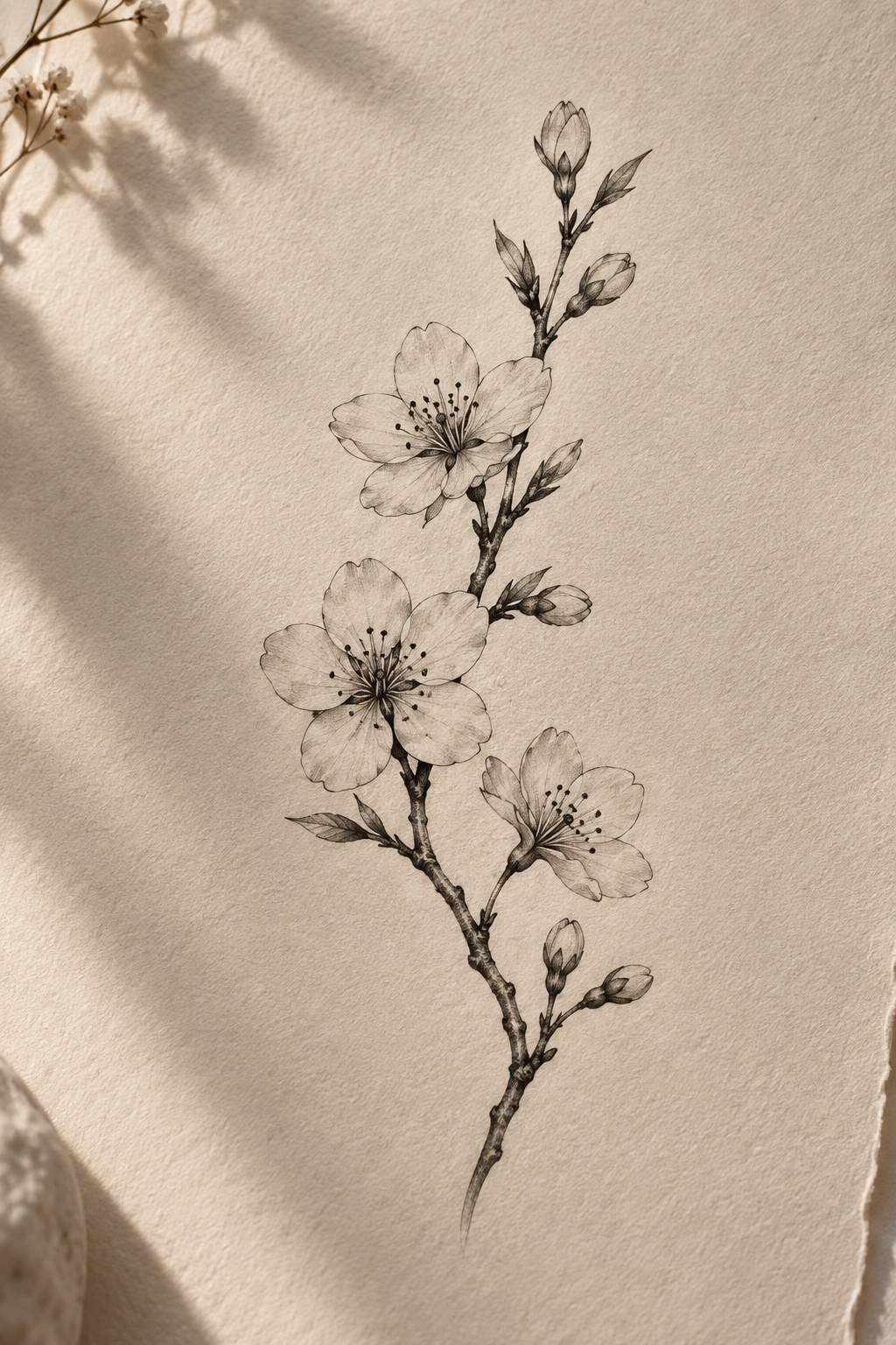 Cherry Blossom small flower tattoo ideas