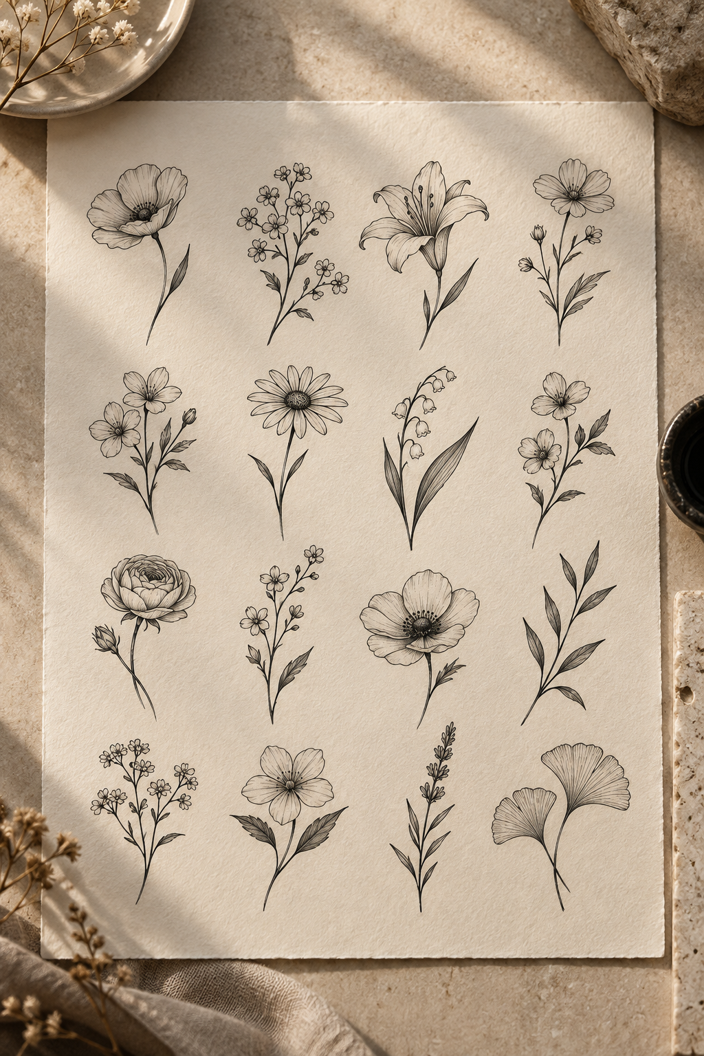 Small flower tattoo idea