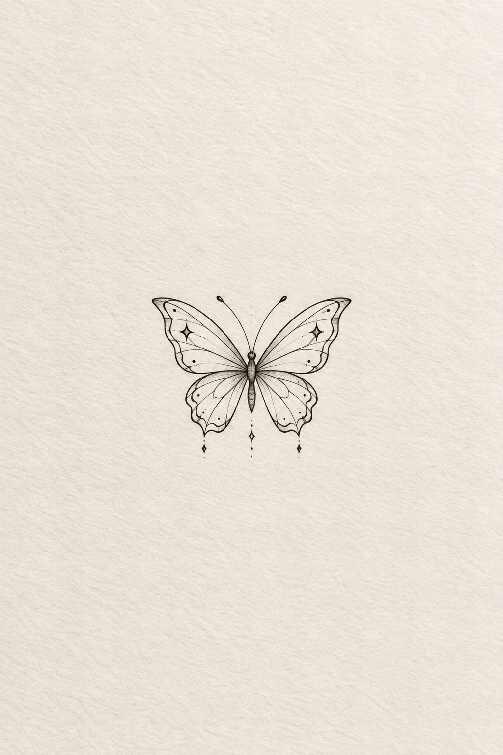 Tiny Butterfly female hip tattoo idea