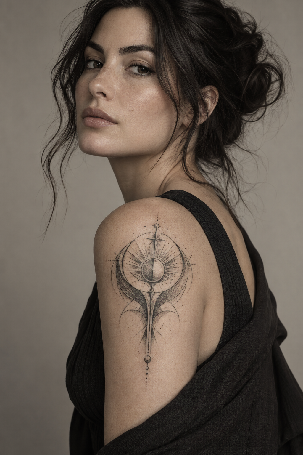 Personal faith symbol engraving style Christian tattoo idea