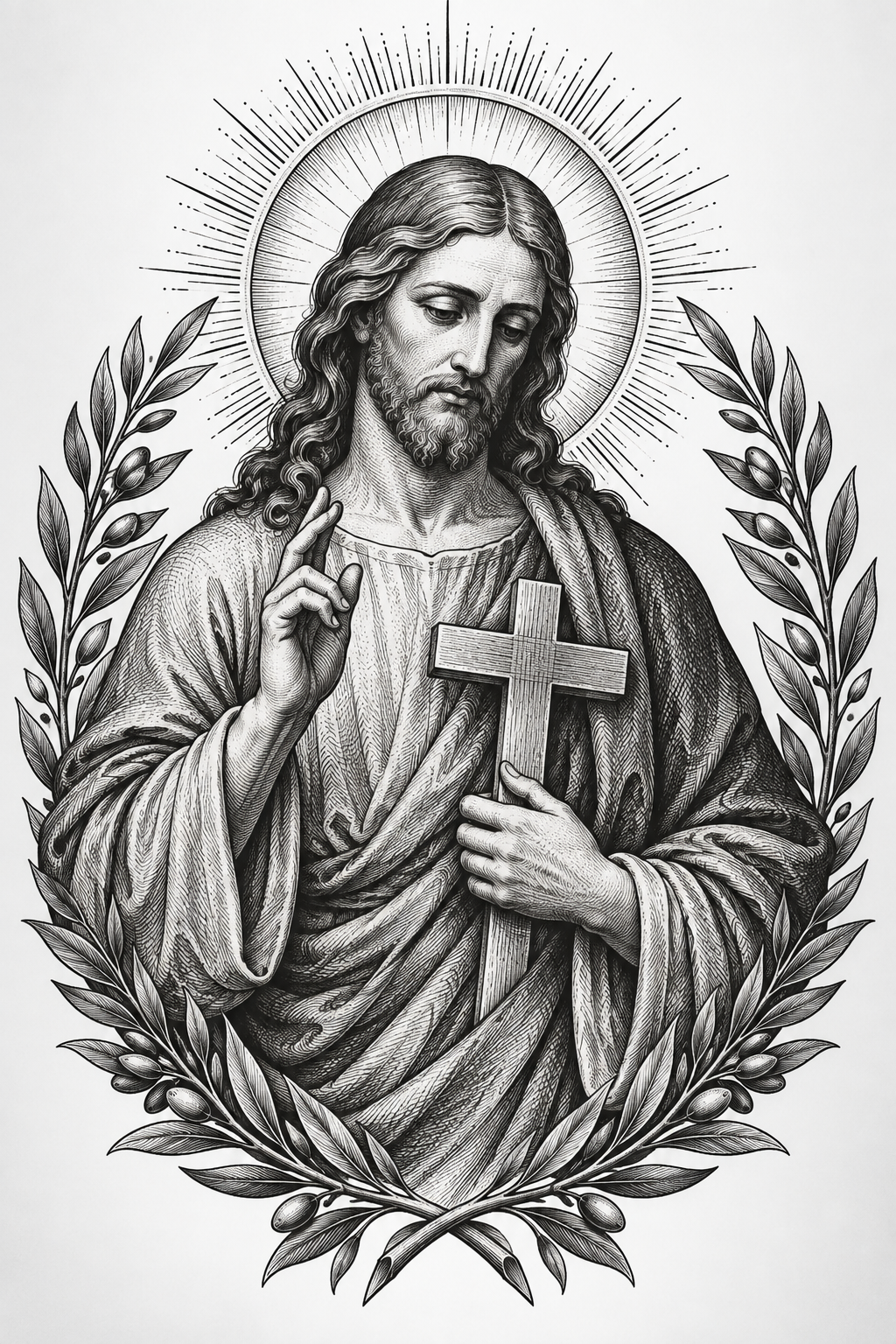 engraving style Christian tattoos for men featured concept