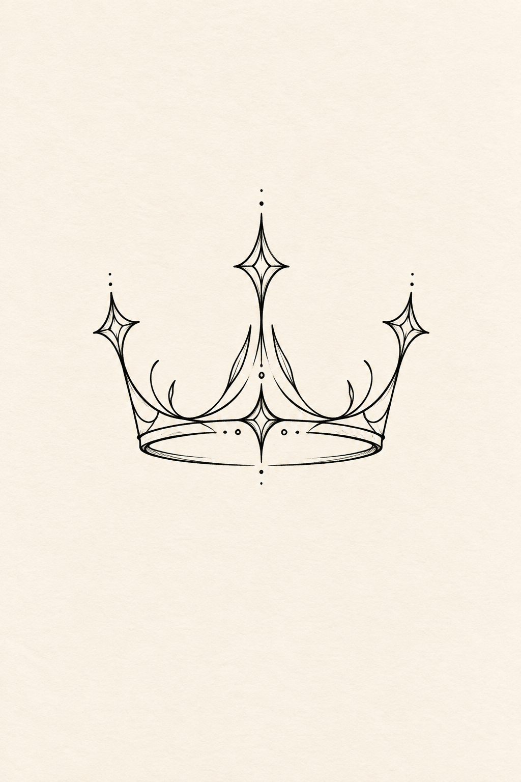 crown of thorns tattoos for men: Minimal crown outline