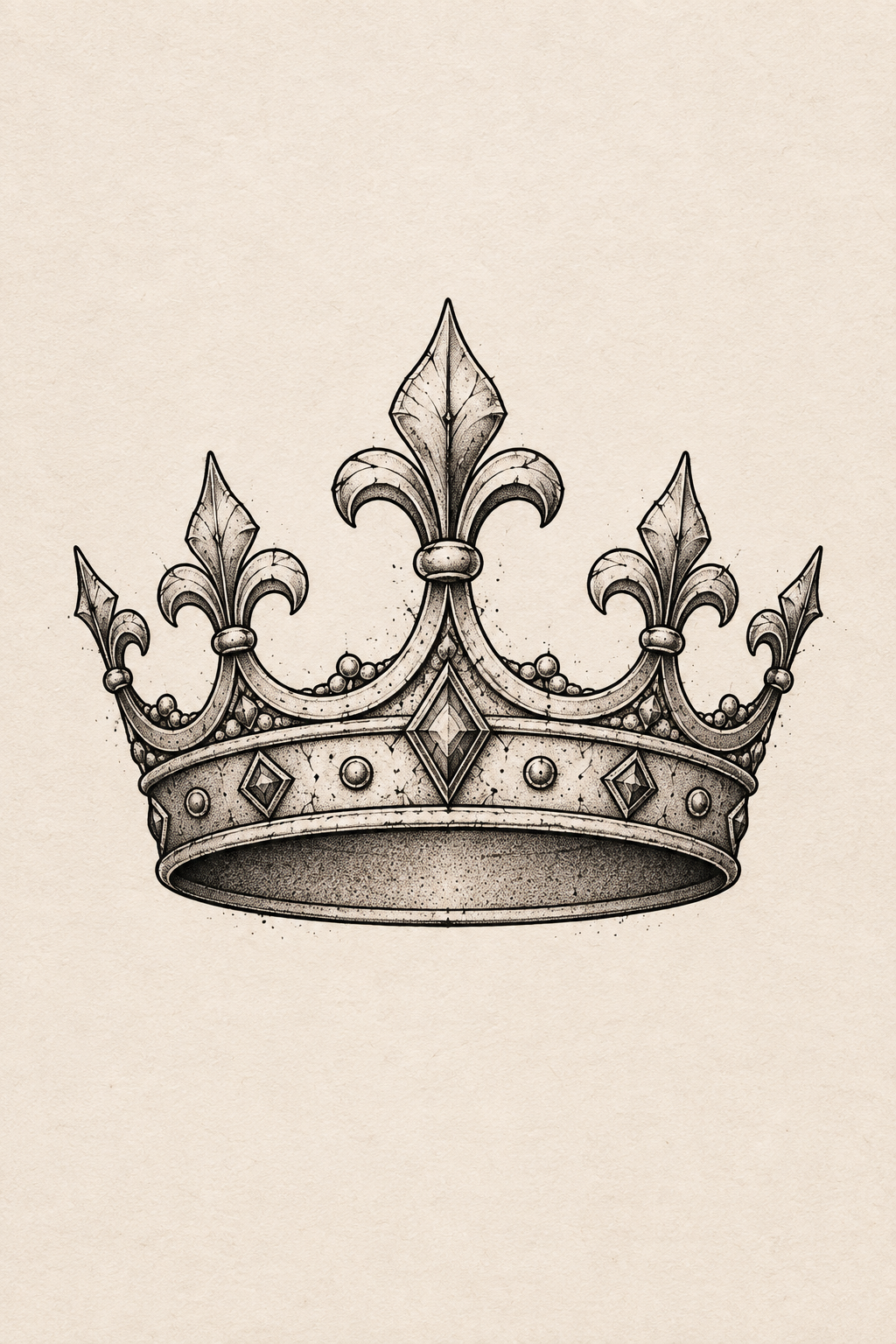 crown of thorns tattoos for men: Crown with restrained shading