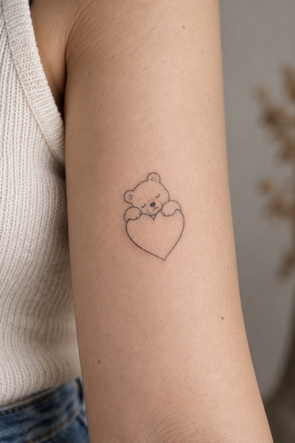 Cute Rilakkuma small anime tattoo idea
