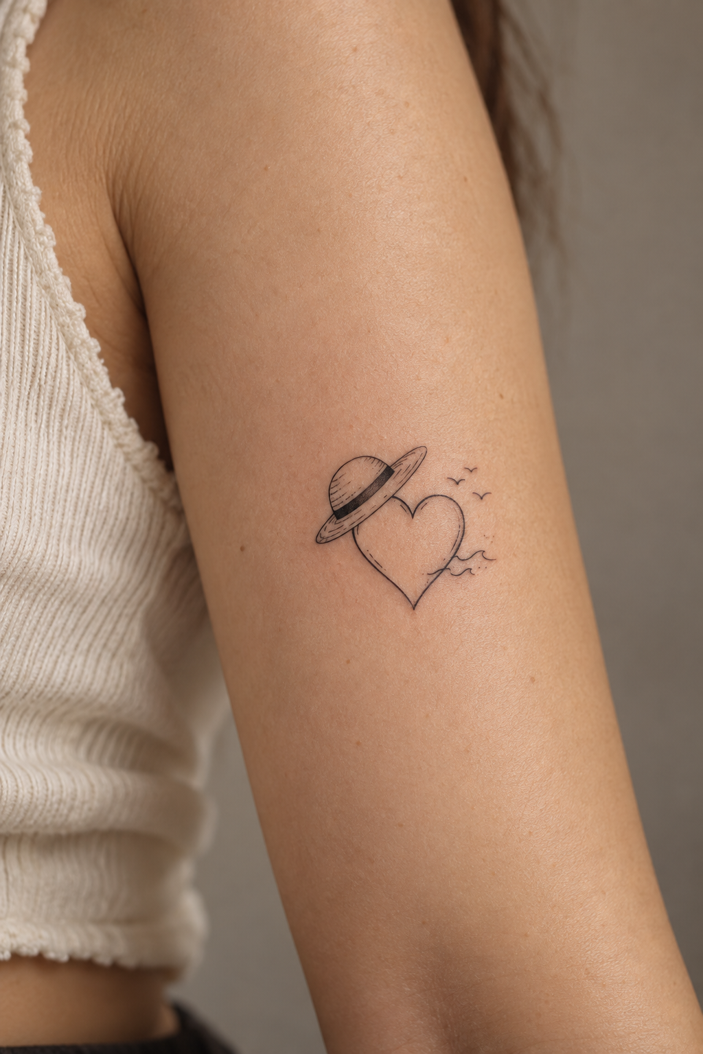 One Piece Straw Hat small anime tattoo idea