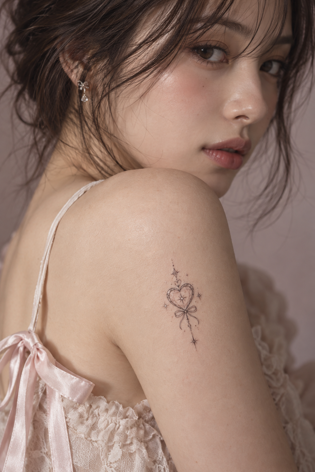 Magical Girl Wand small anime tattoo idea