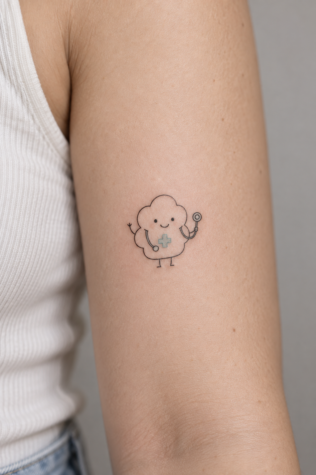 Baymax from Big Hero 6 small Disney tattoos idea