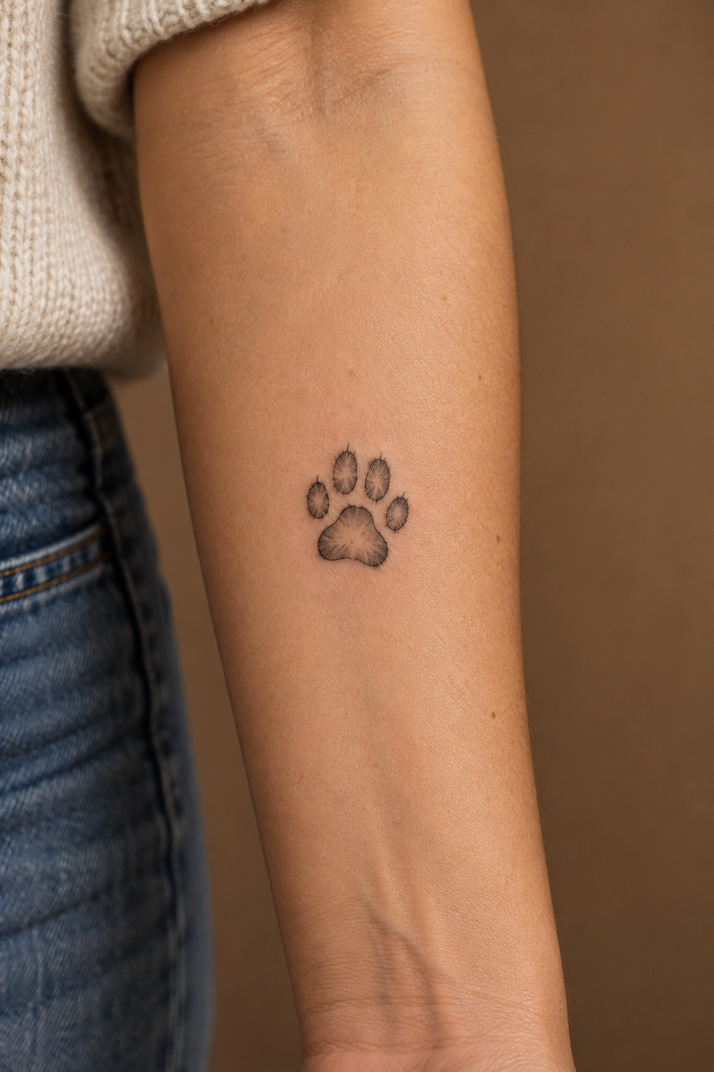 Simba’s Paw Print small Disney tattoos idea