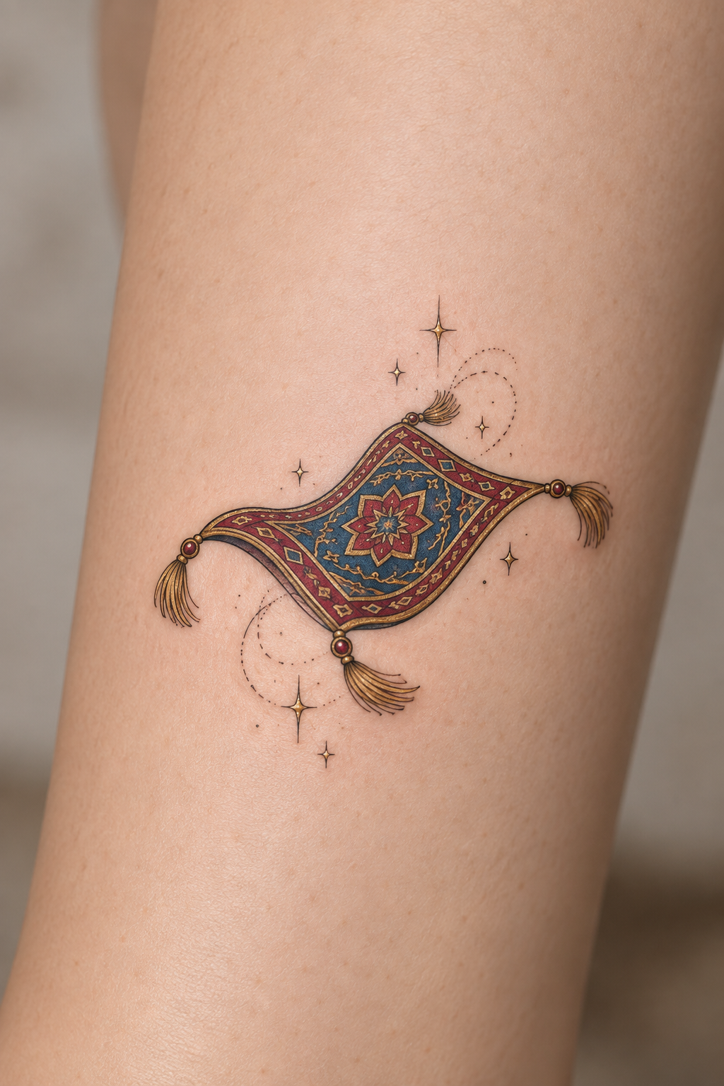 Aladdin’s Magic Carpet small Disney tattoos idea