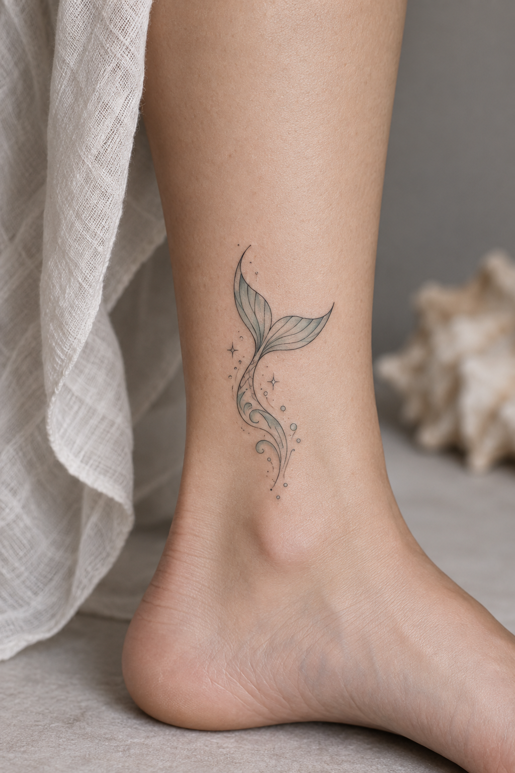 A Small Mermaid Tail small Disney tattoos idea