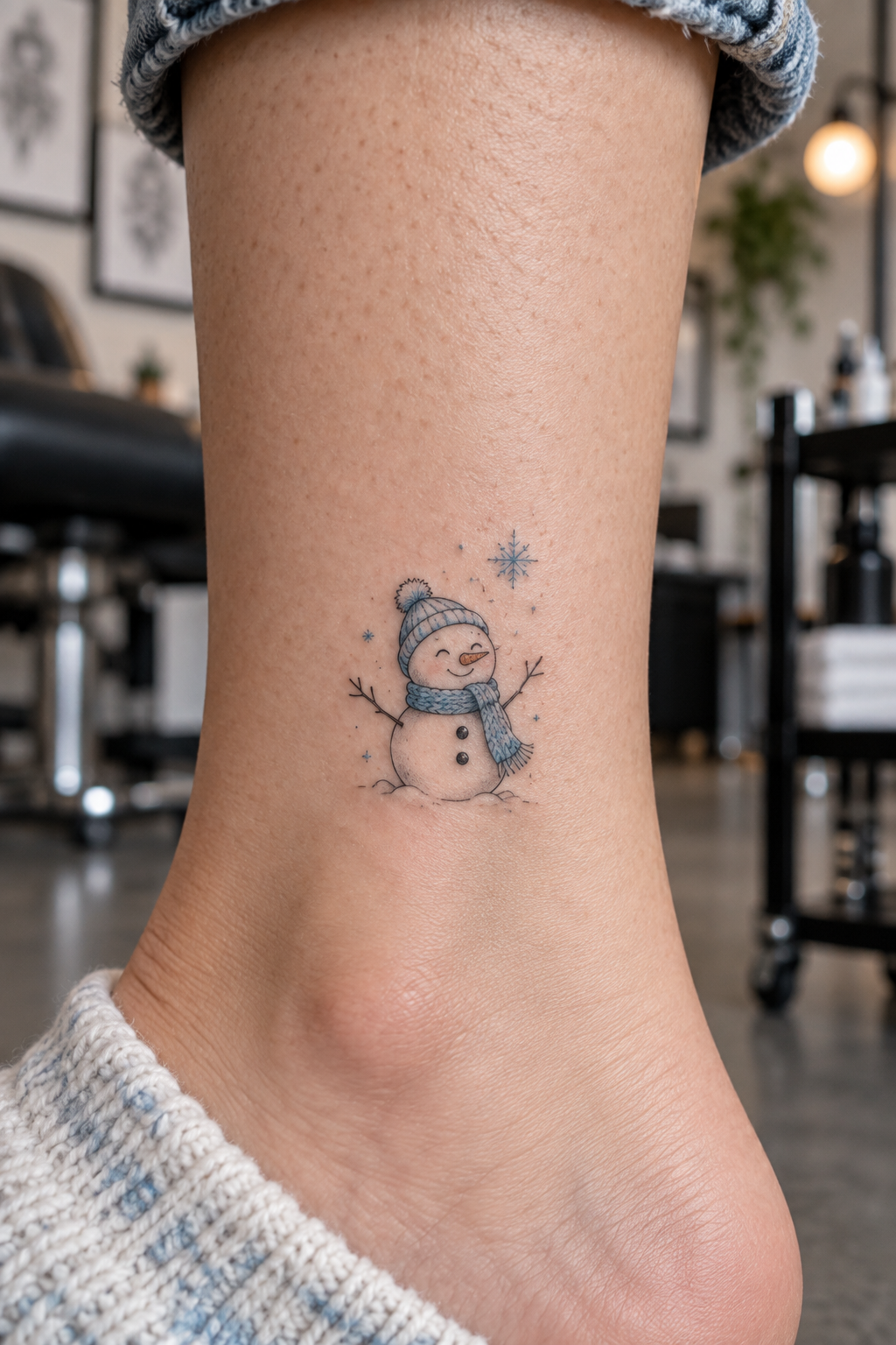 Olaf with a Scarf small Disney tattoos idea