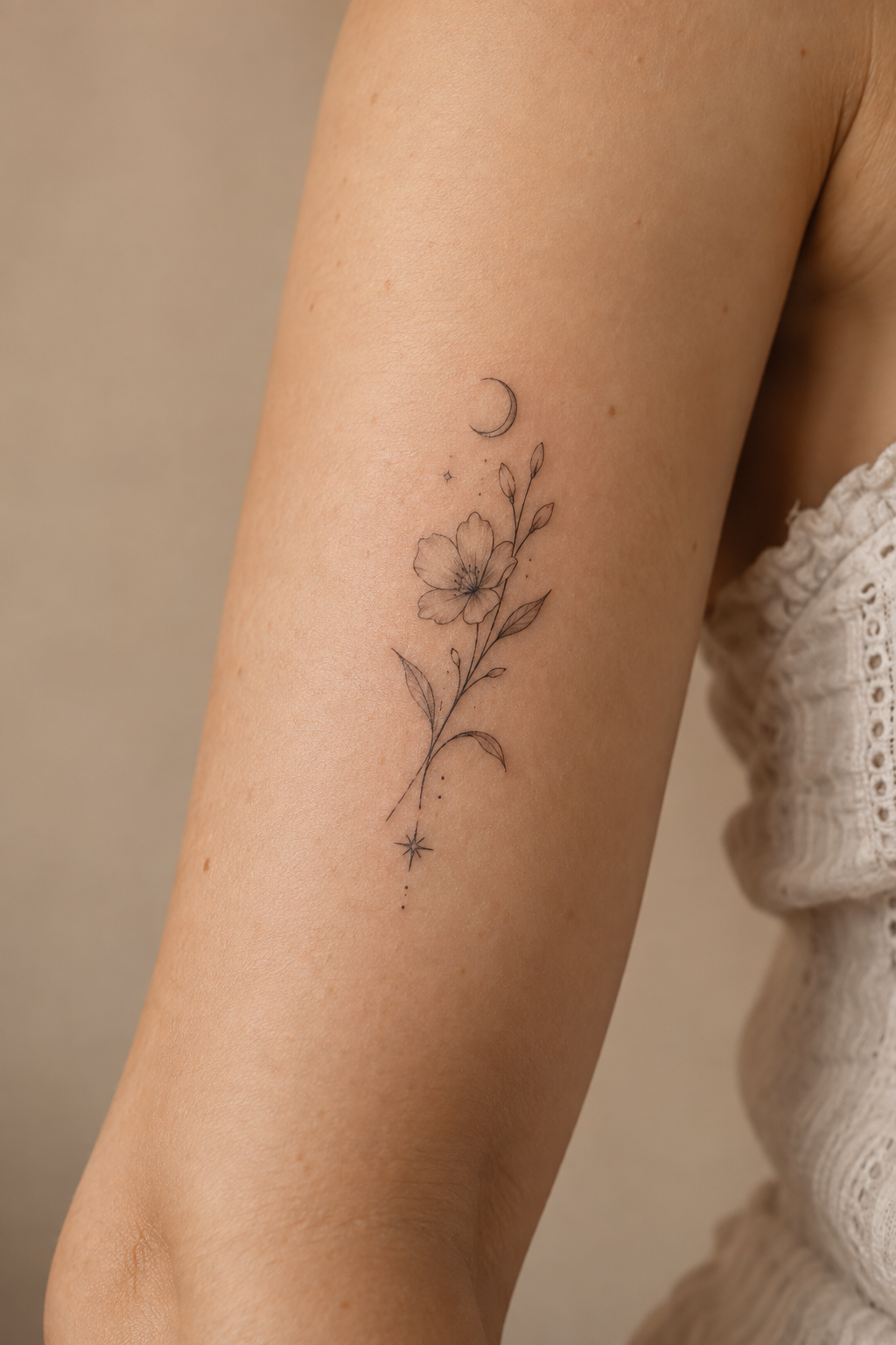 Delicate Lotus small girly tattoo idea