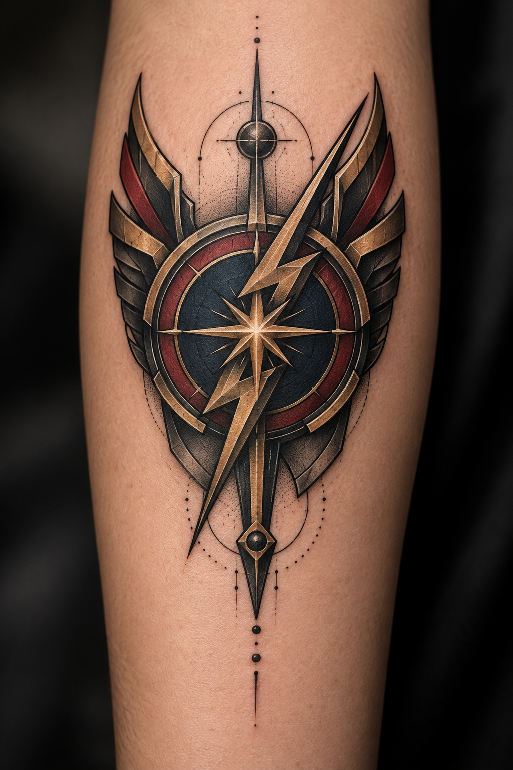 Avengers tattoo ideas: Iron Man Thigh