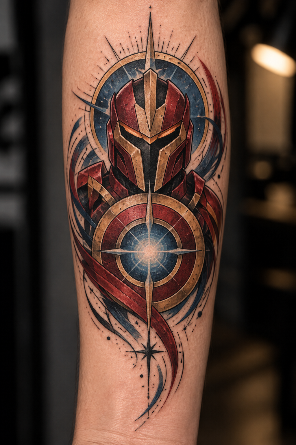 Avengers tattoo ideas: Spider-Man Upper Arm