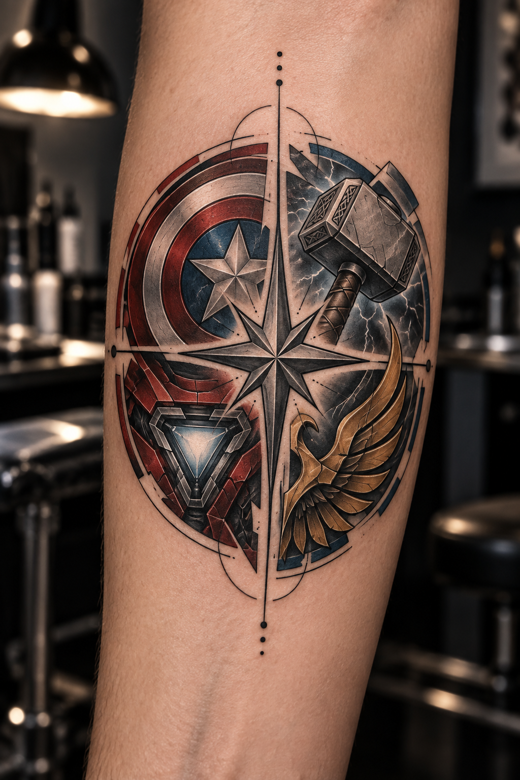 Avengers tattoo ideas: Custom Hero Emblem