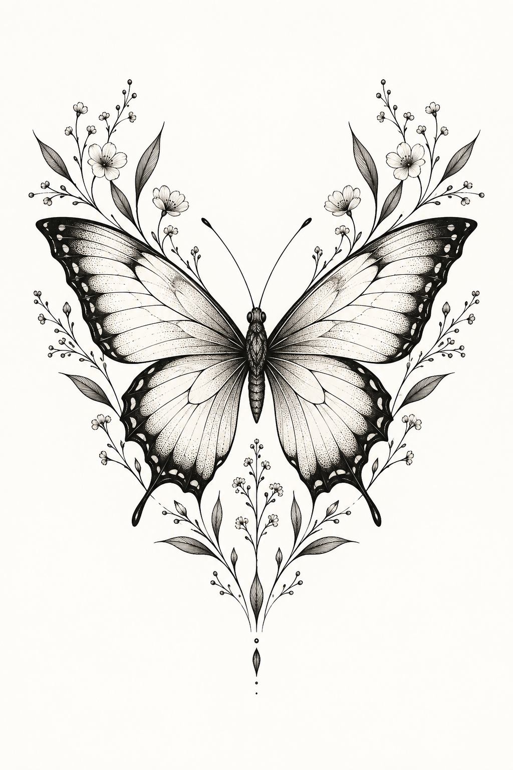 2 butterfly tattoo idea for women