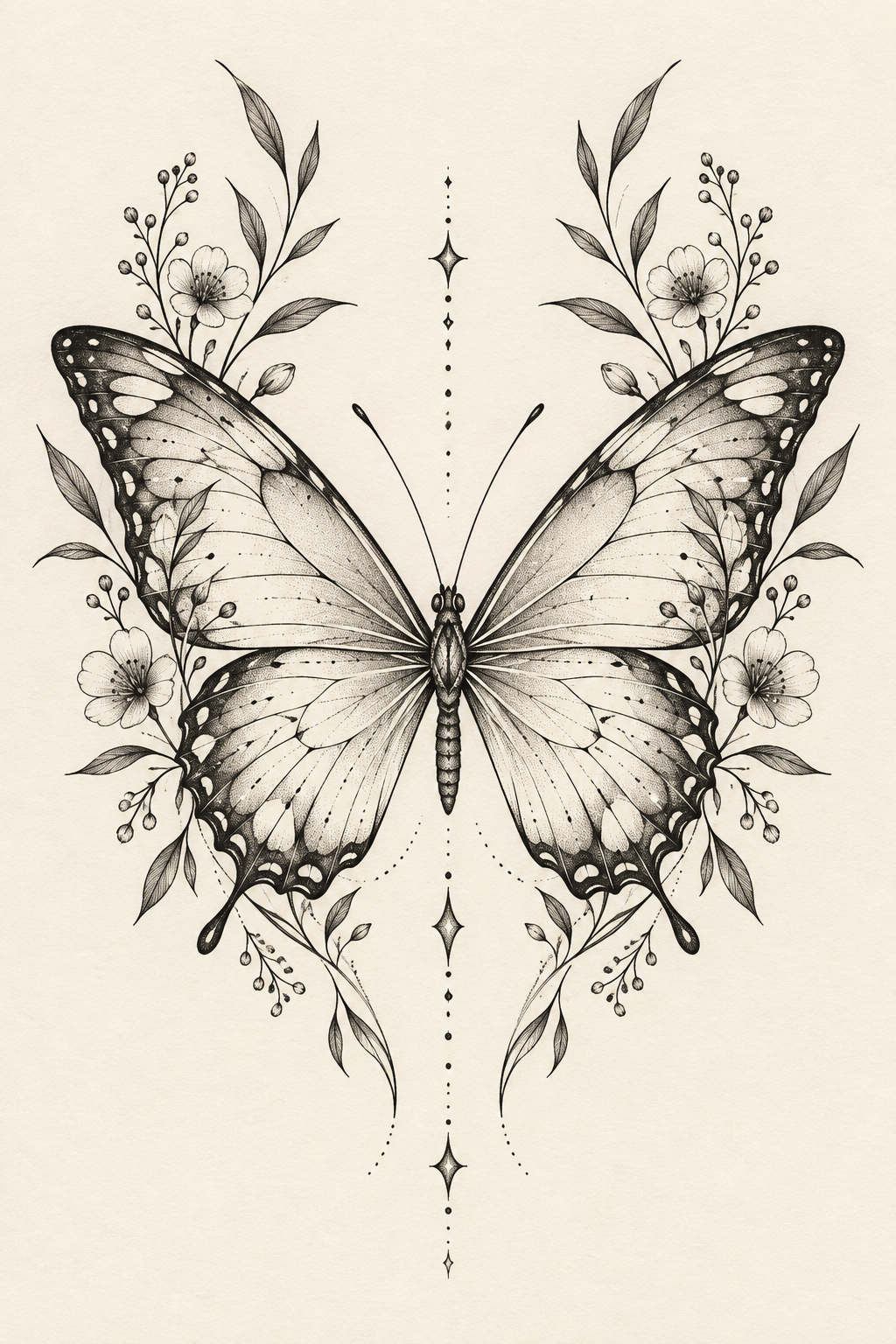 3 butterfly tattoo idea for women