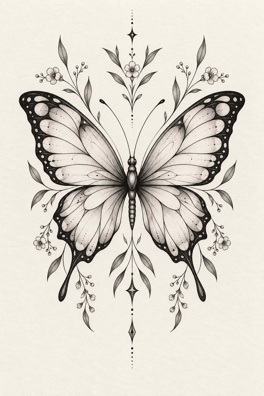 4 butterfly tattoo idea for women