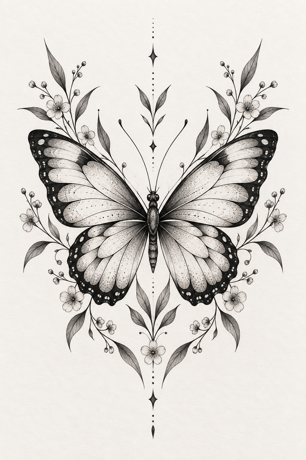 5 butterfly tattoo idea for women
