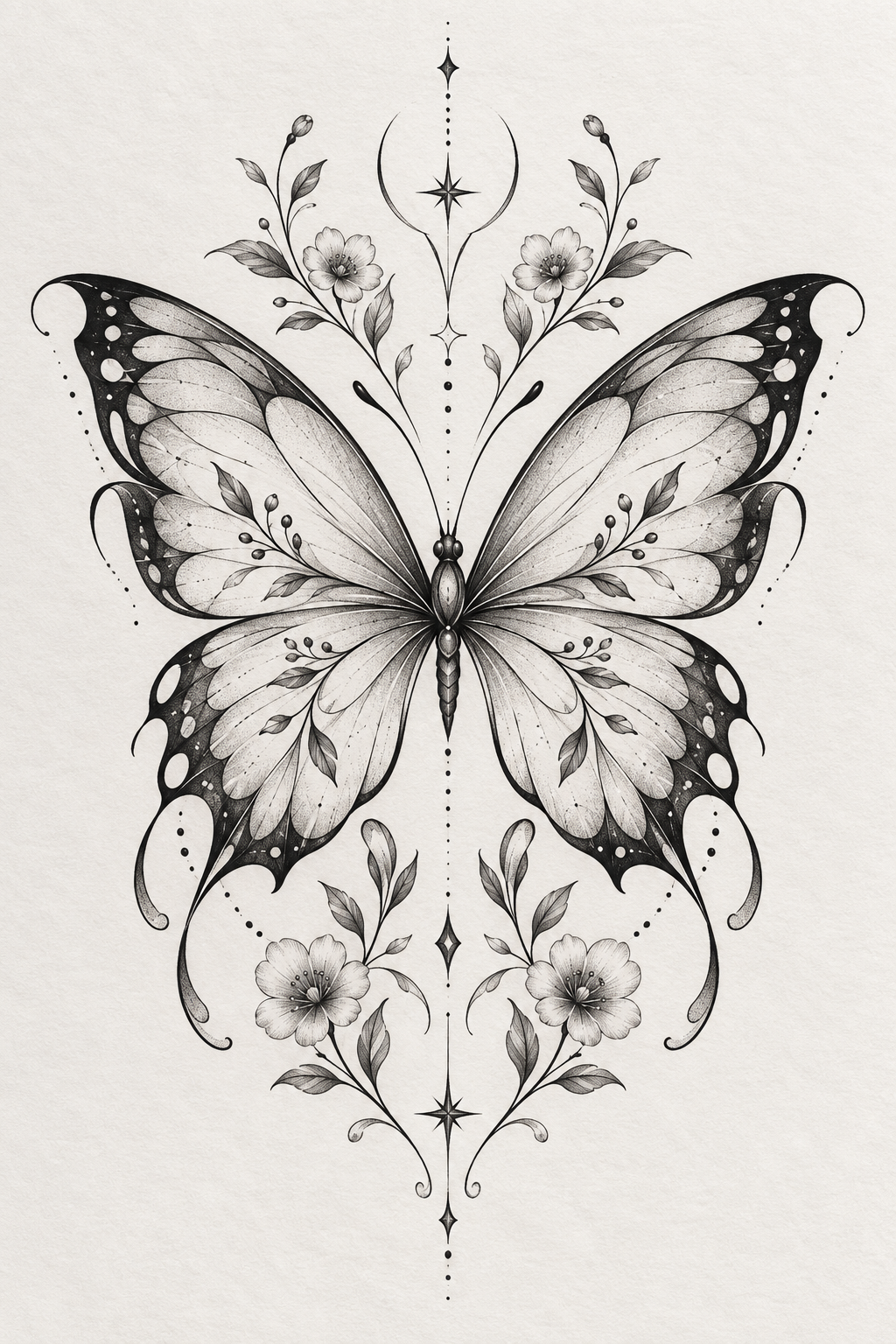 6 butterfly tattoo idea for women