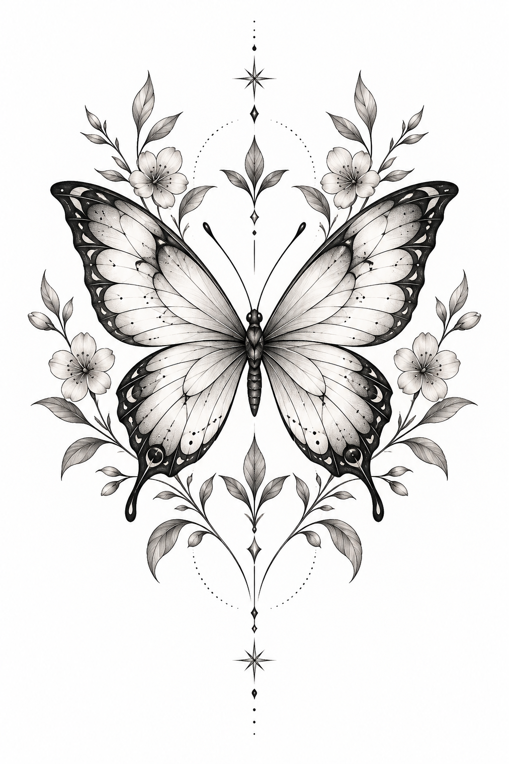 7 butterfly tattoo idea for women