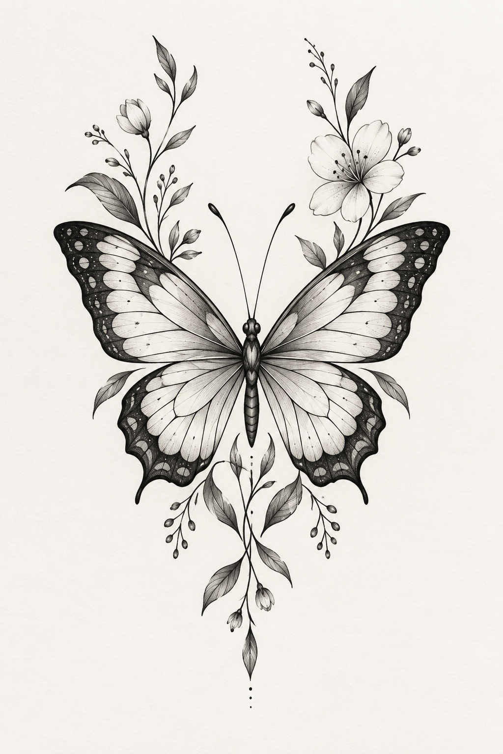 8 butterfly tattoo idea for women
