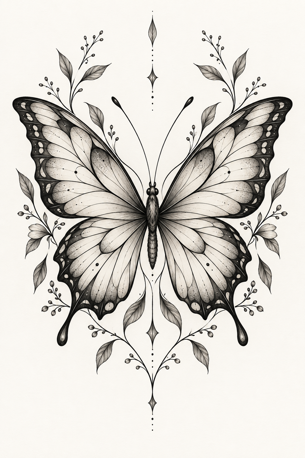 9 butterfly tattoo idea for women