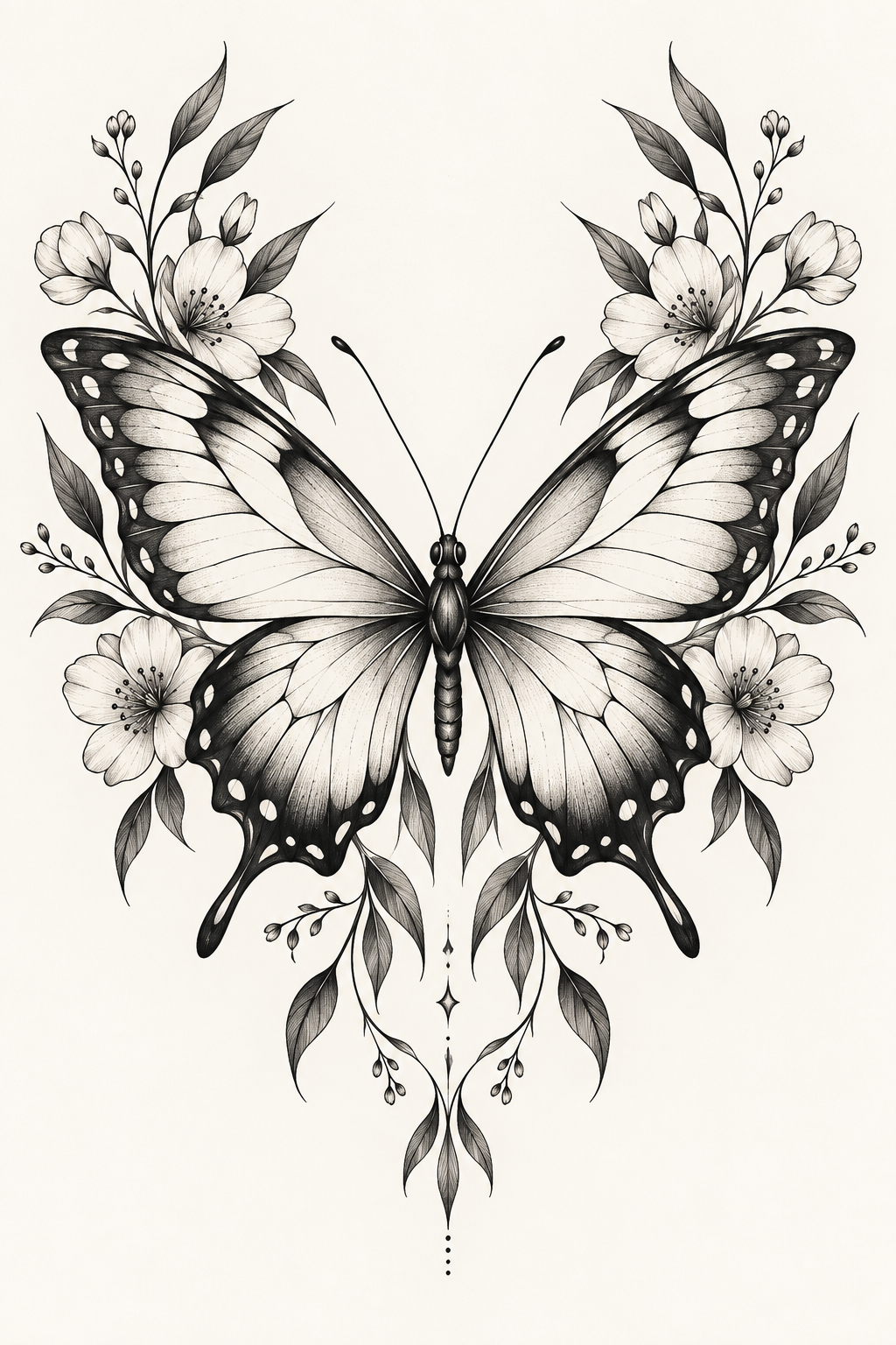 17 butterfly tattoo idea for women