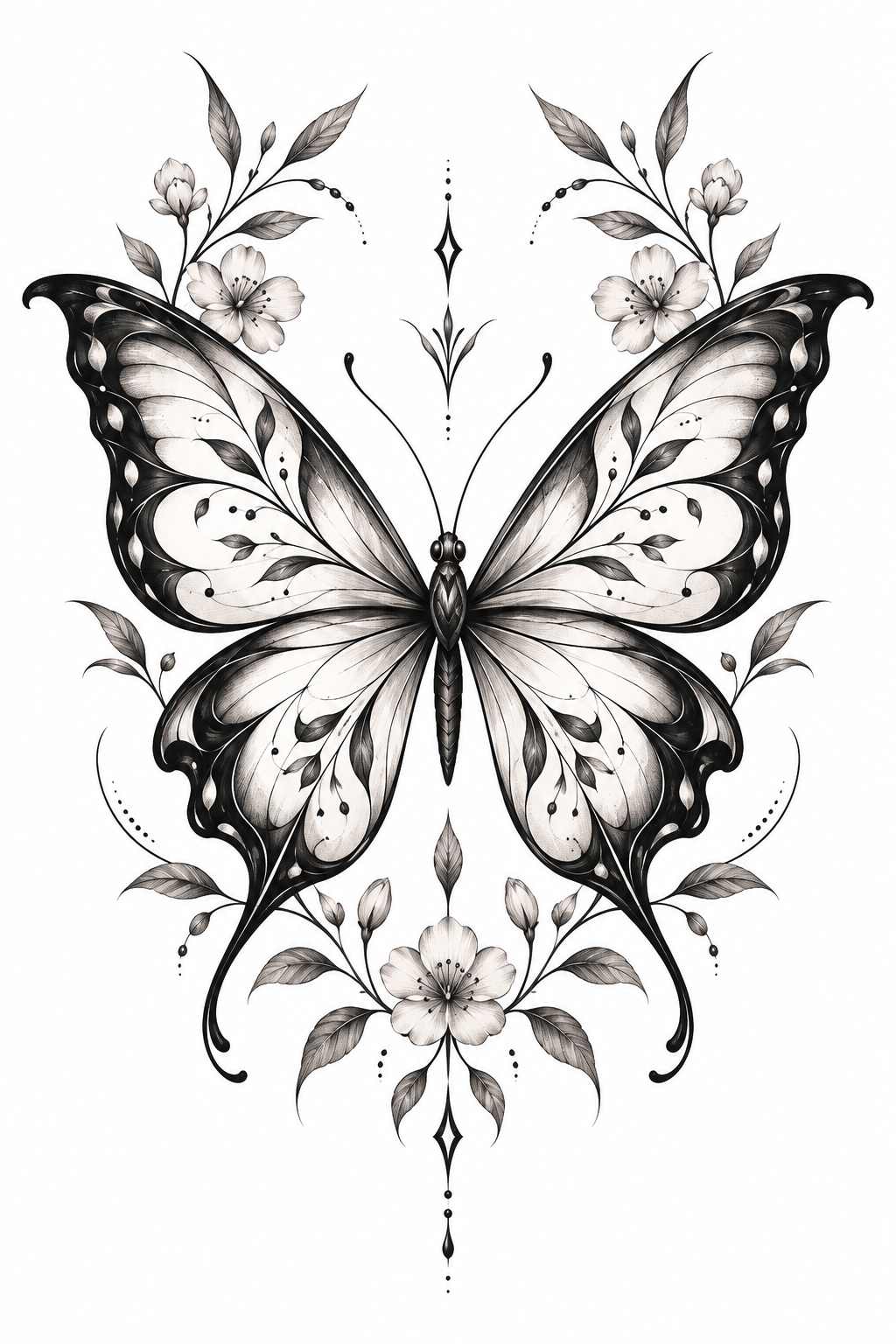 21 butterfly tattoo idea for women