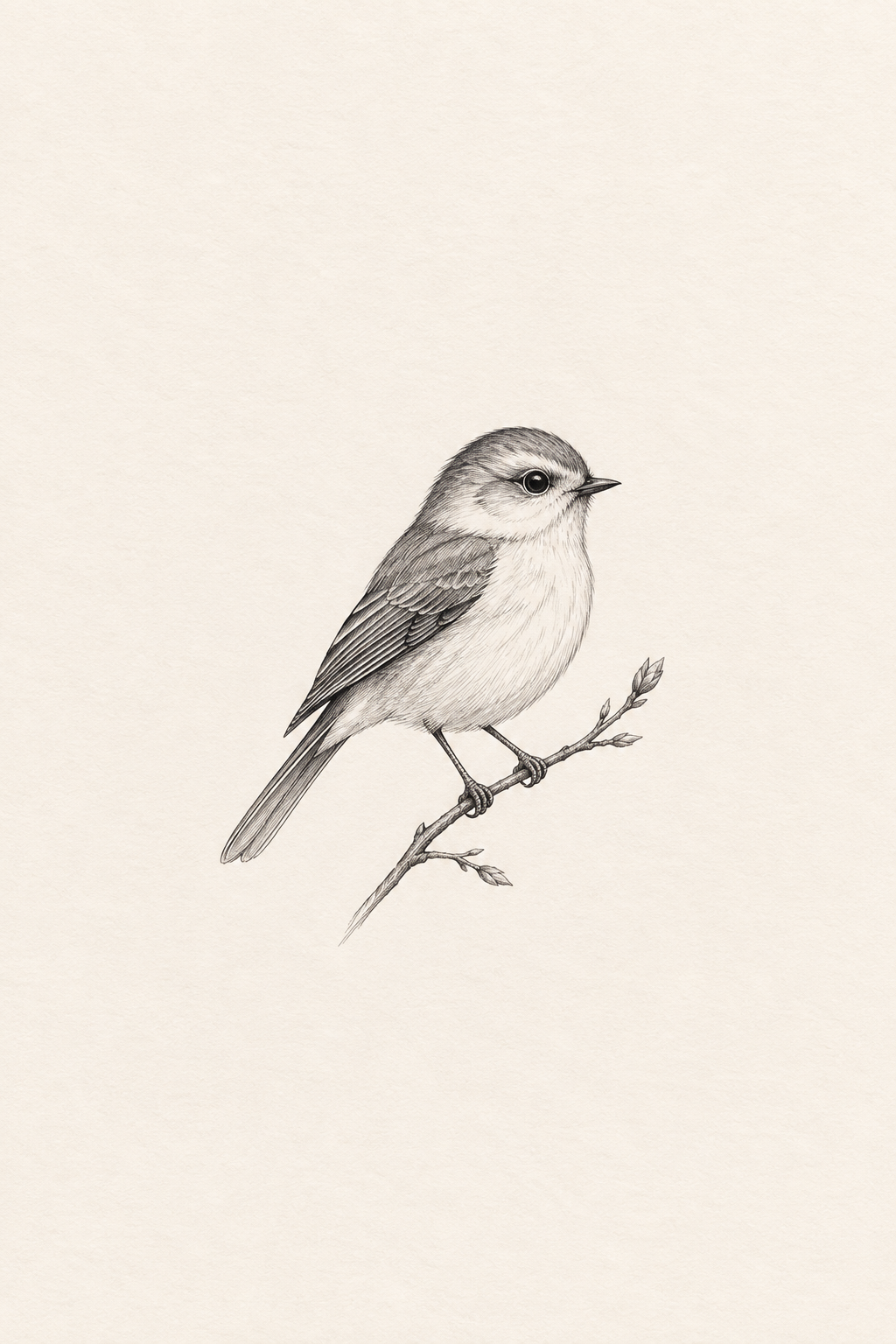 small black and white tattoos: Tiny bird concept
