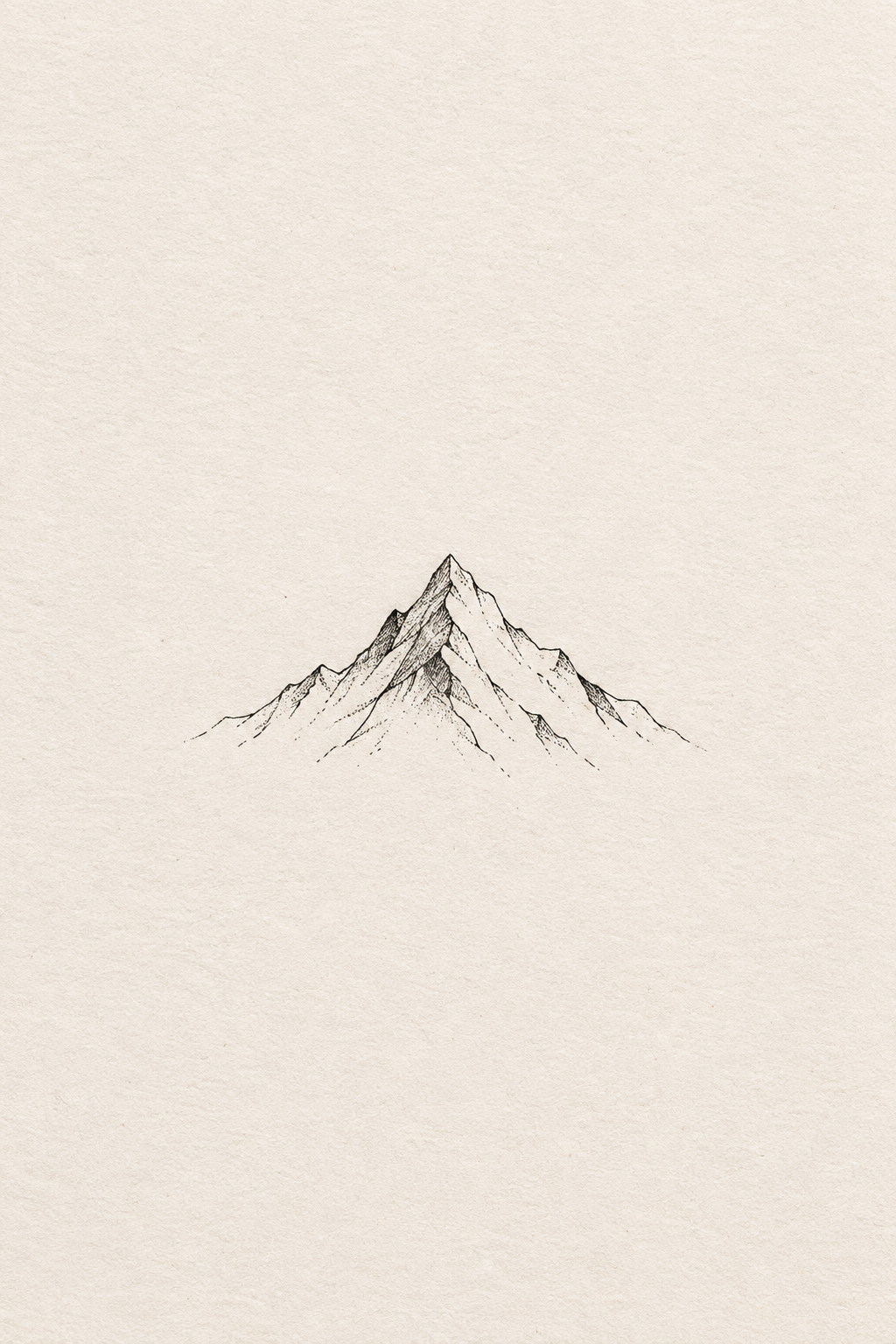 small black and white tattoos: Tiny mountain concept
